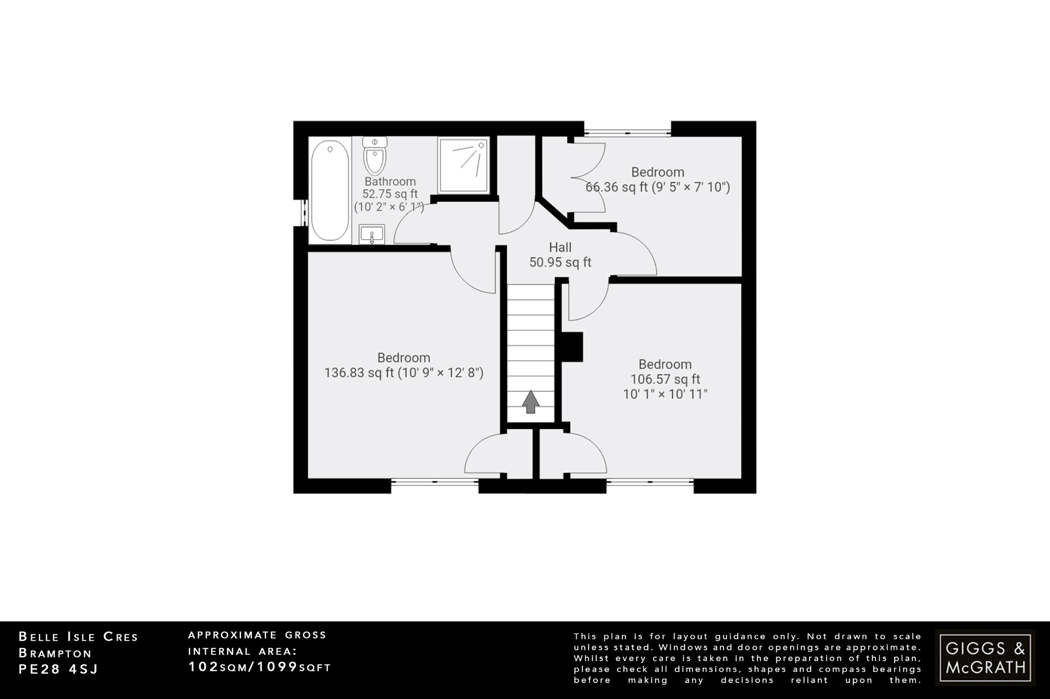 3 bed semi-detached house for sale in Belle Isle Crescent, Huntingdon - Property Floorplan