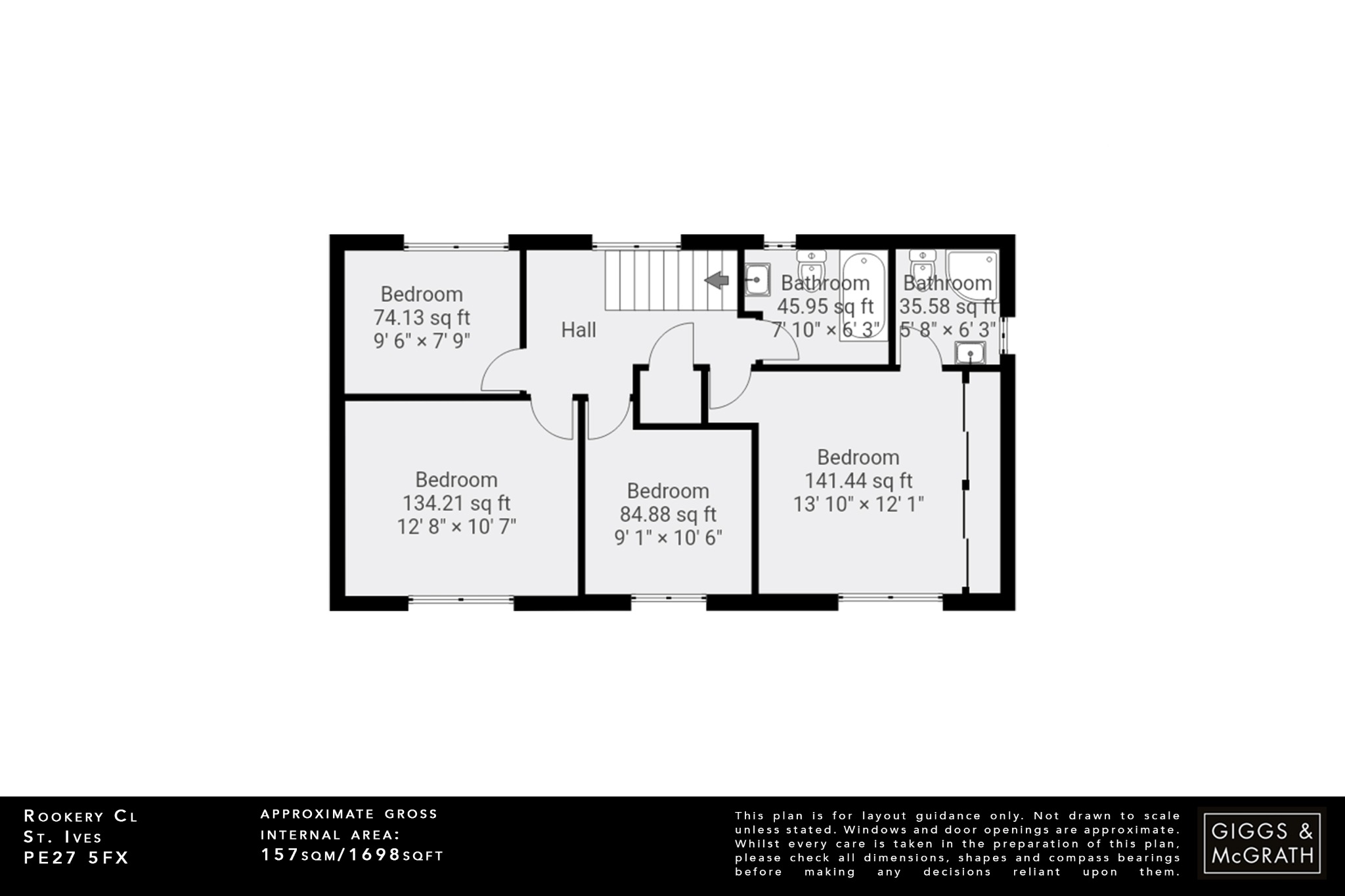 4 bed detached house for sale in Rookery Close, St. Ives - Property Floorplan