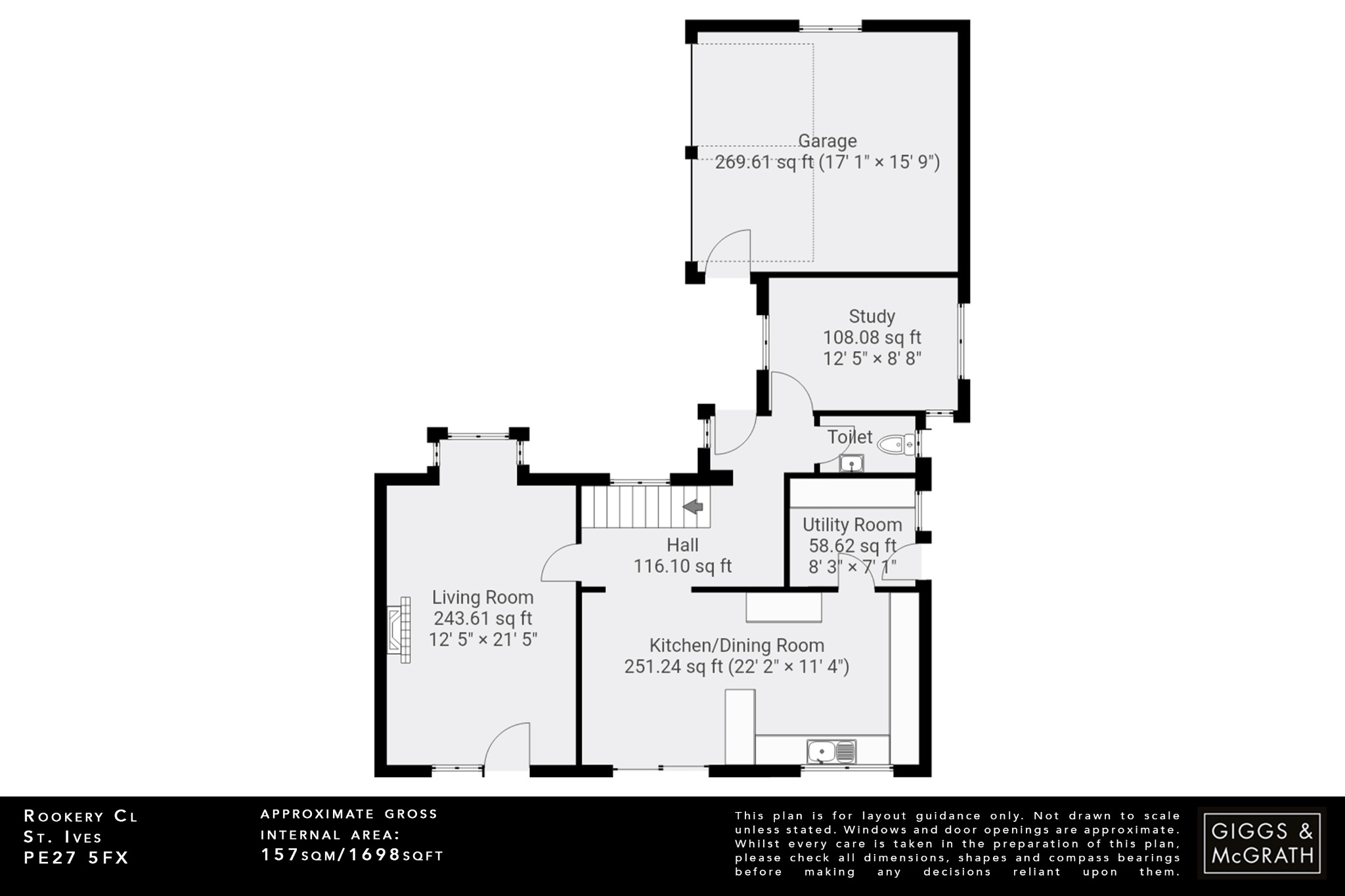 4 bed detached house for sale in Rookery Close, St. Ives - Property Floorplan