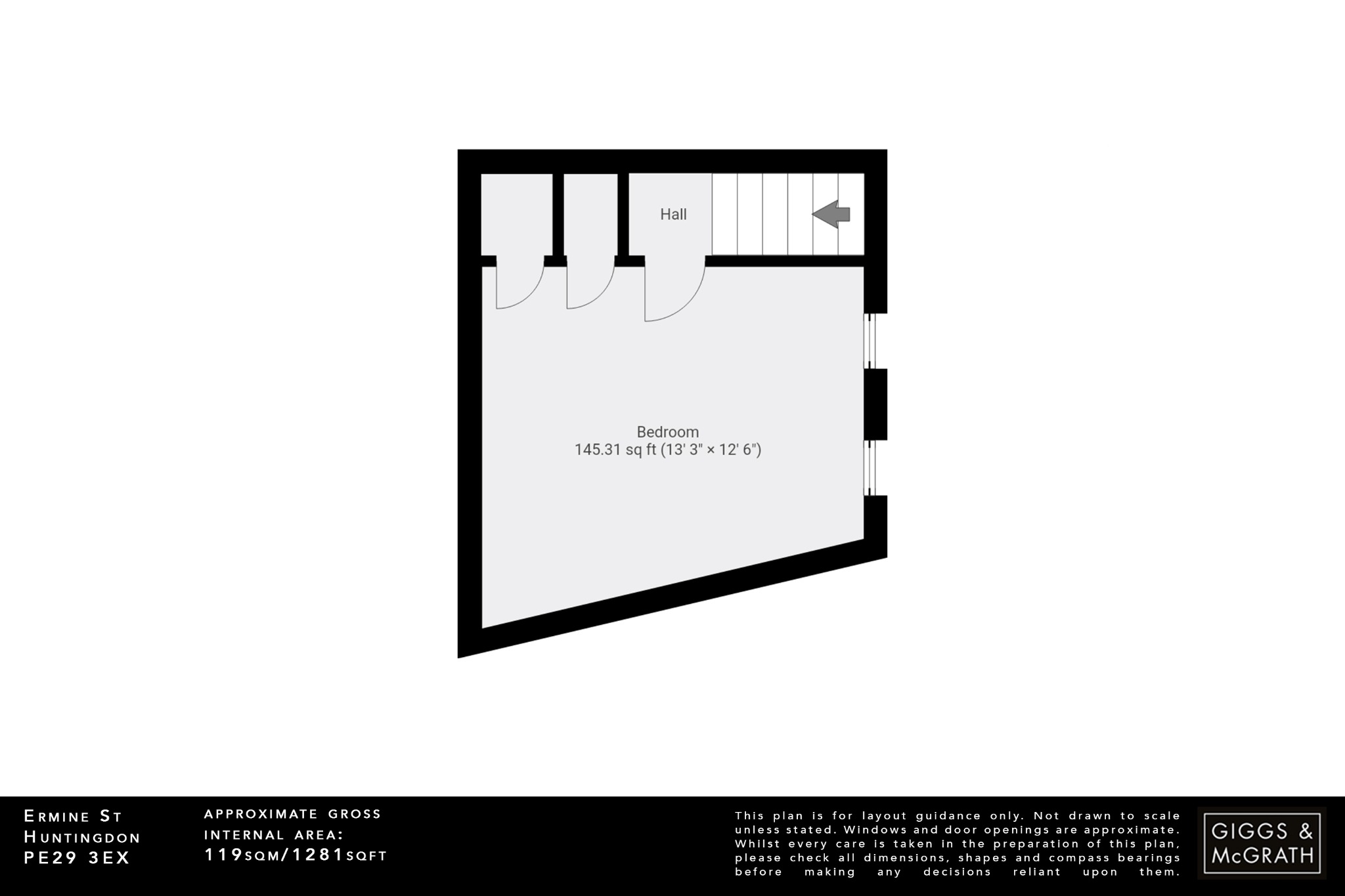 3 bed end of terrace house for sale in Ermine Street, Huntingdon - Property Floorplan