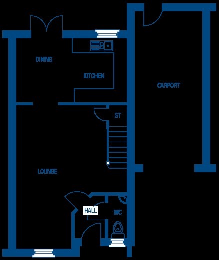 3 bed link detached house for sale in Timperley, Huntingdon - Property Floorplan