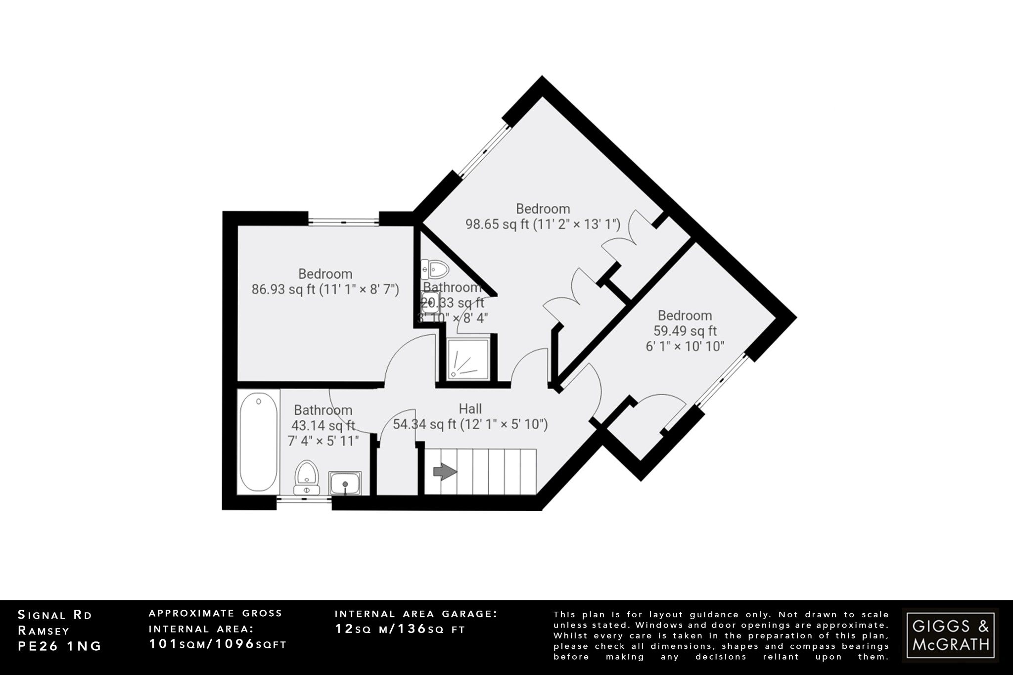 3 bed semi-detached house for sale in Signal Road, Huntingdon - Property Floorplan