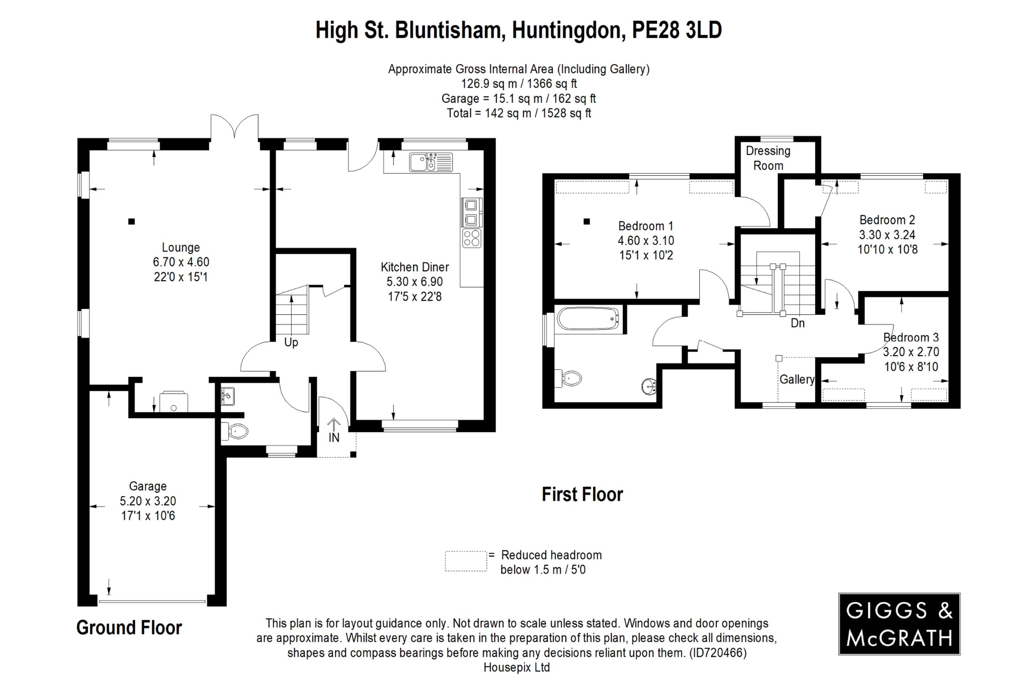 3 bed detached house for sale in High Street, Huntingdon - Property Floorplan