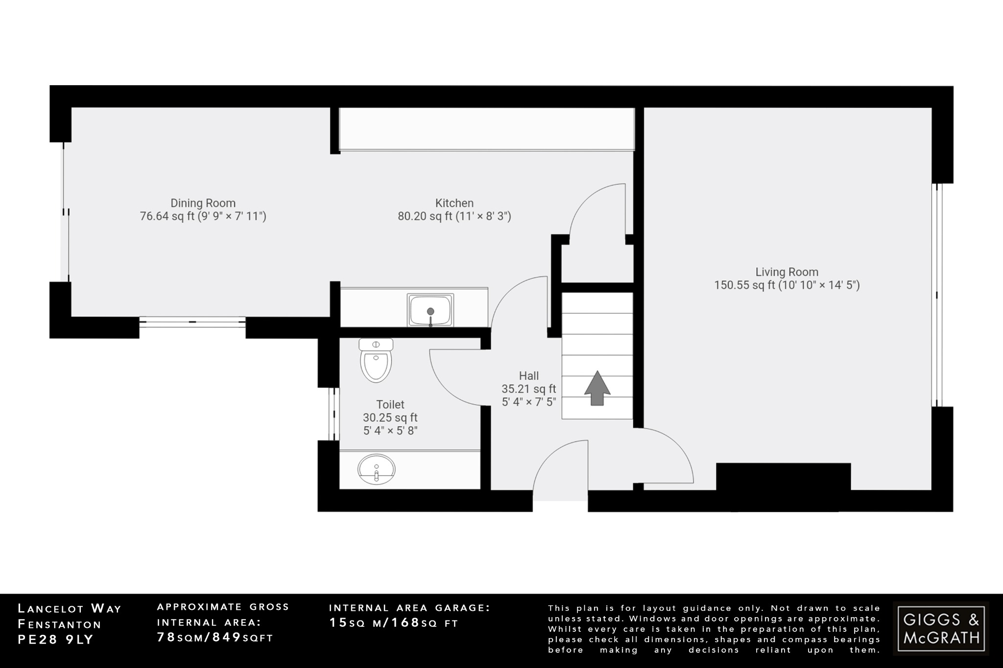 2 bed semi-detached house for sale in Lancelot Way, Huntingdon - Property Floorplan