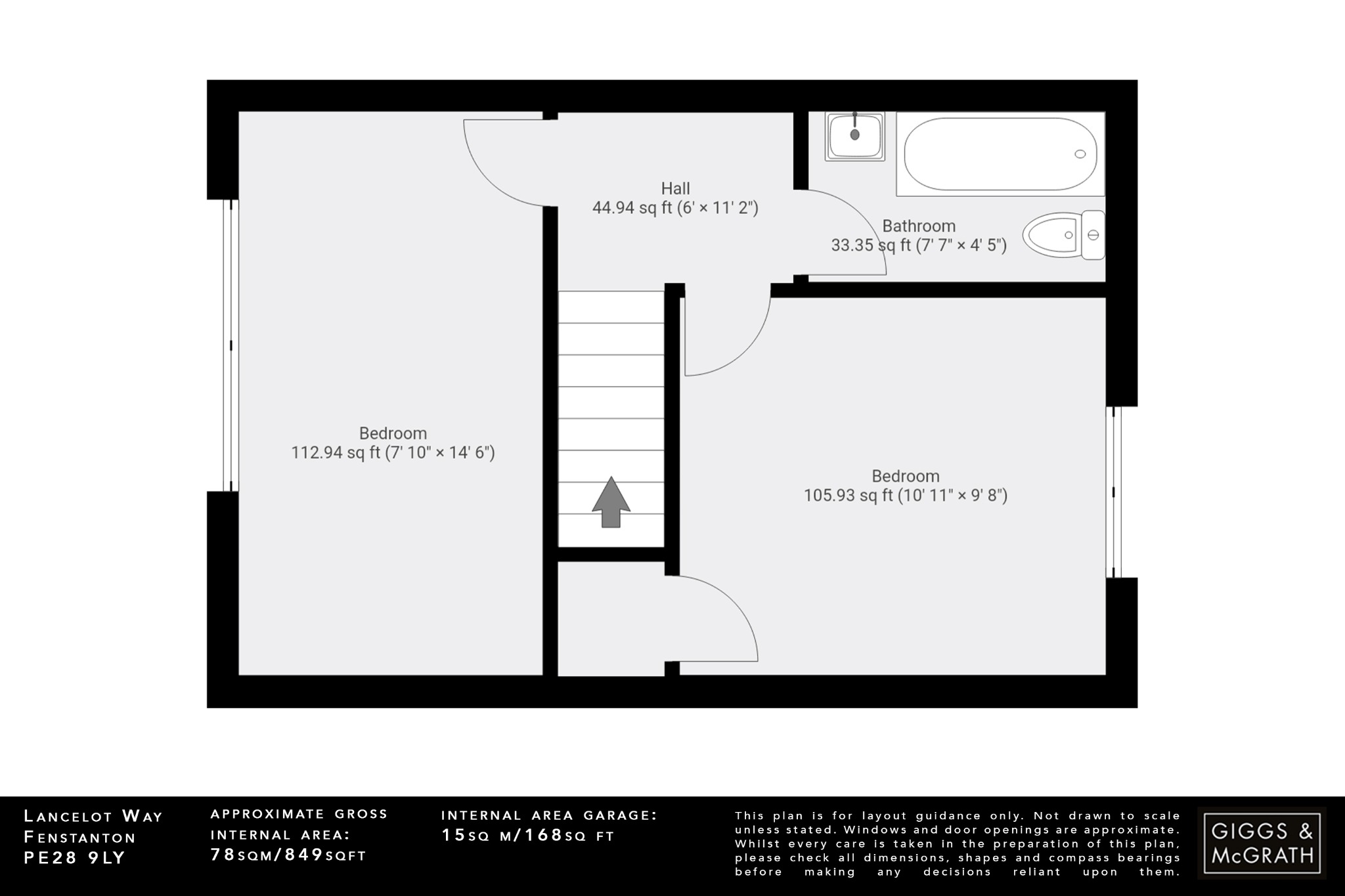 2 bed semi-detached house for sale in Lancelot Way, Huntingdon - Property Floorplan