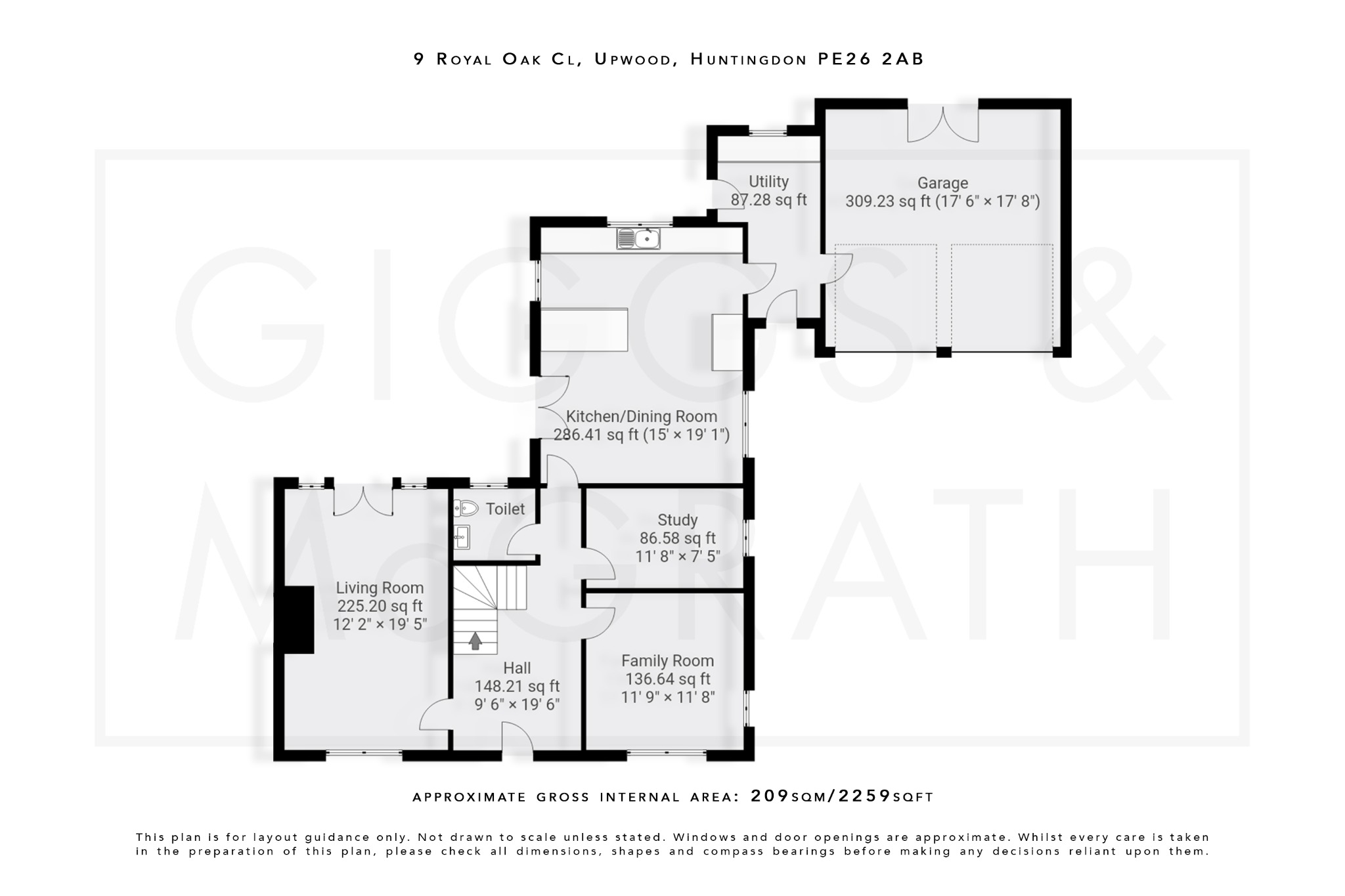 4 bed detached house for sale in Upwood, Huntingdon - Property Floorplan