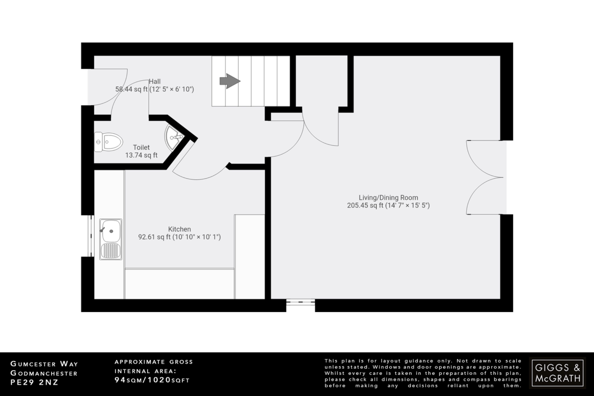 3 bed semi-detached house for sale in Gumcester Way, Huntingdon - Property Floorplan