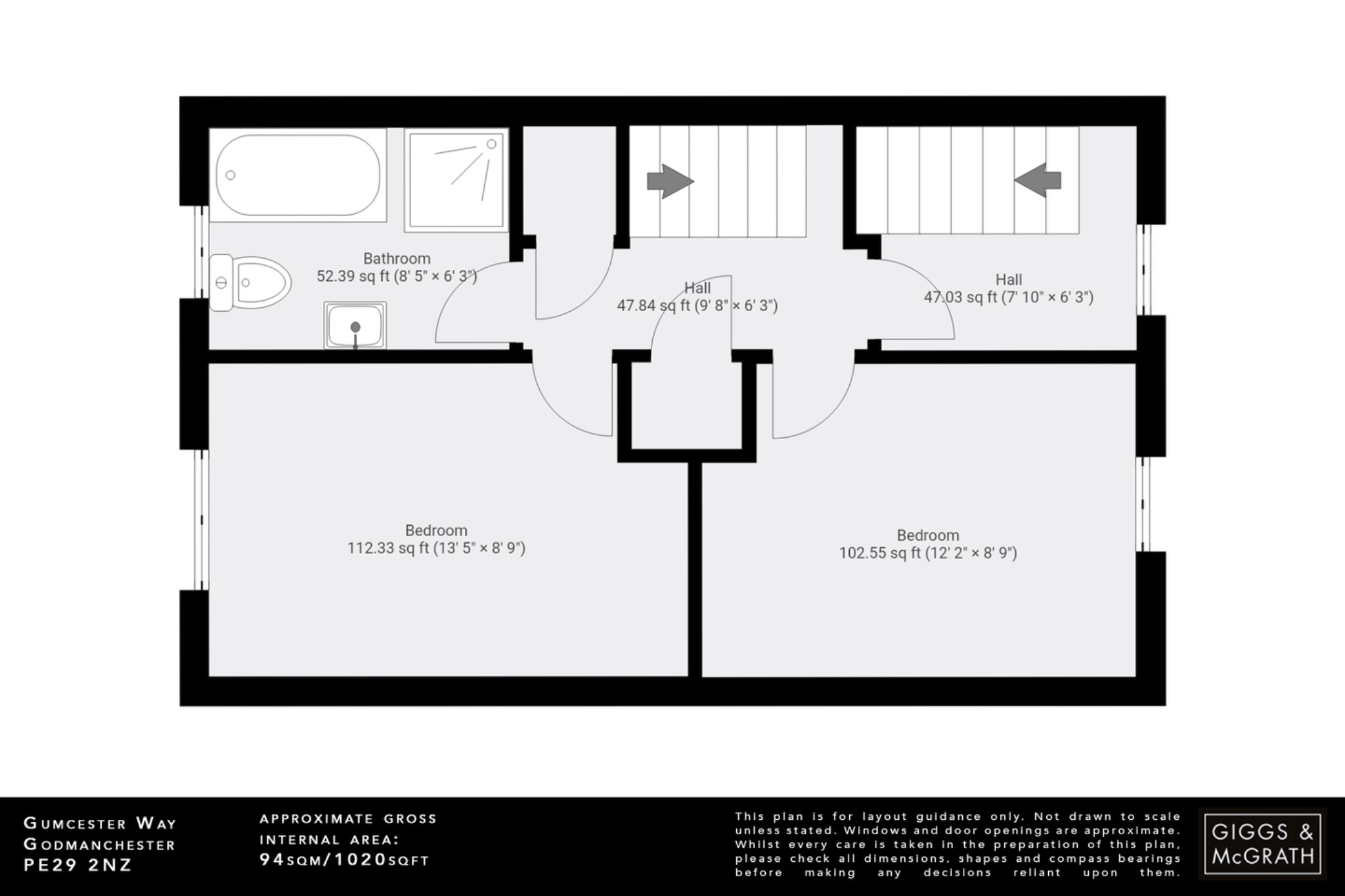 3 bed semi-detached house for sale in Gumcester Way, Huntingdon - Property Floorplan