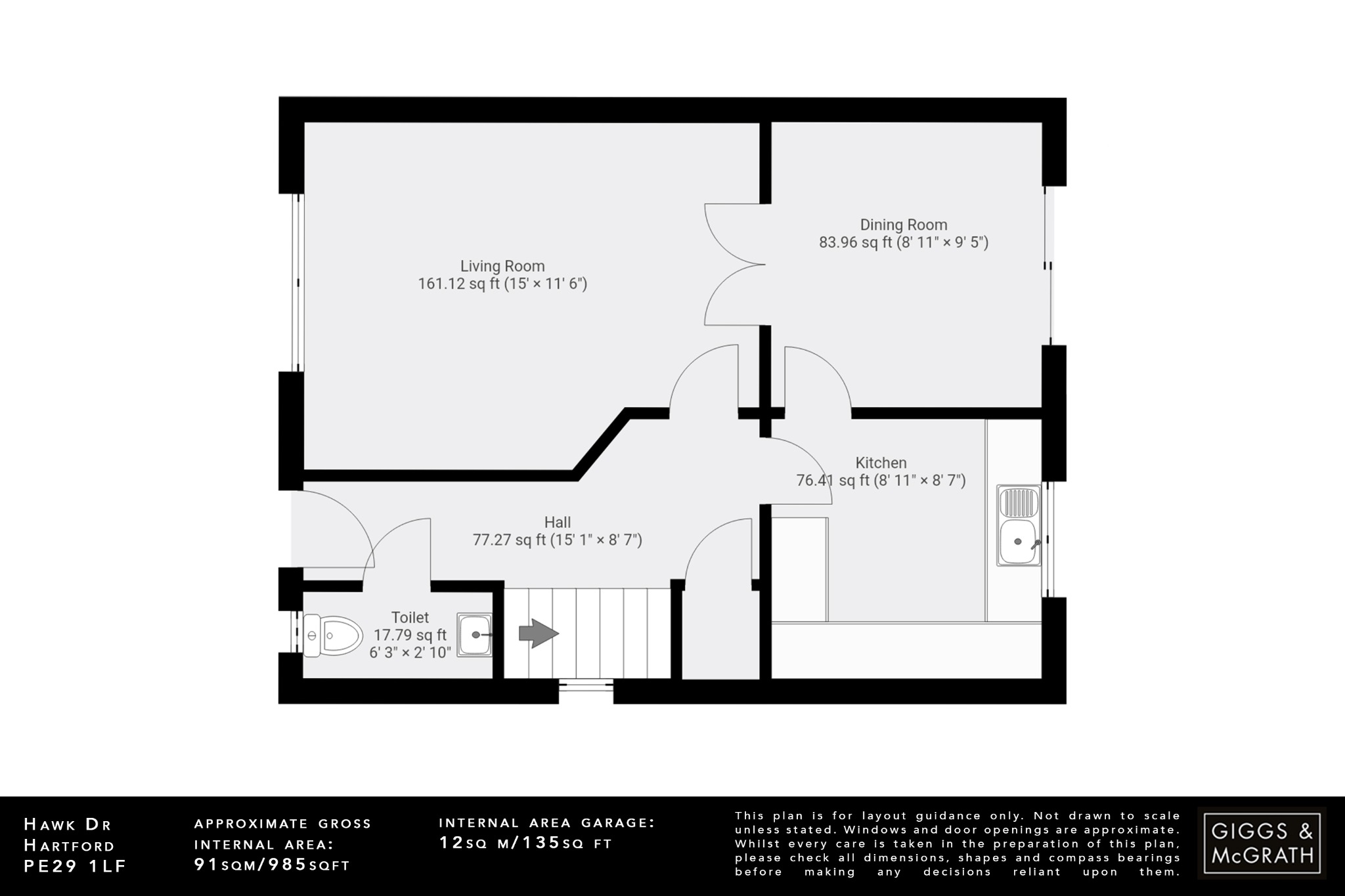 3 bed detached house for sale in Hawk Drive, Huntingdon - Property Floorplan