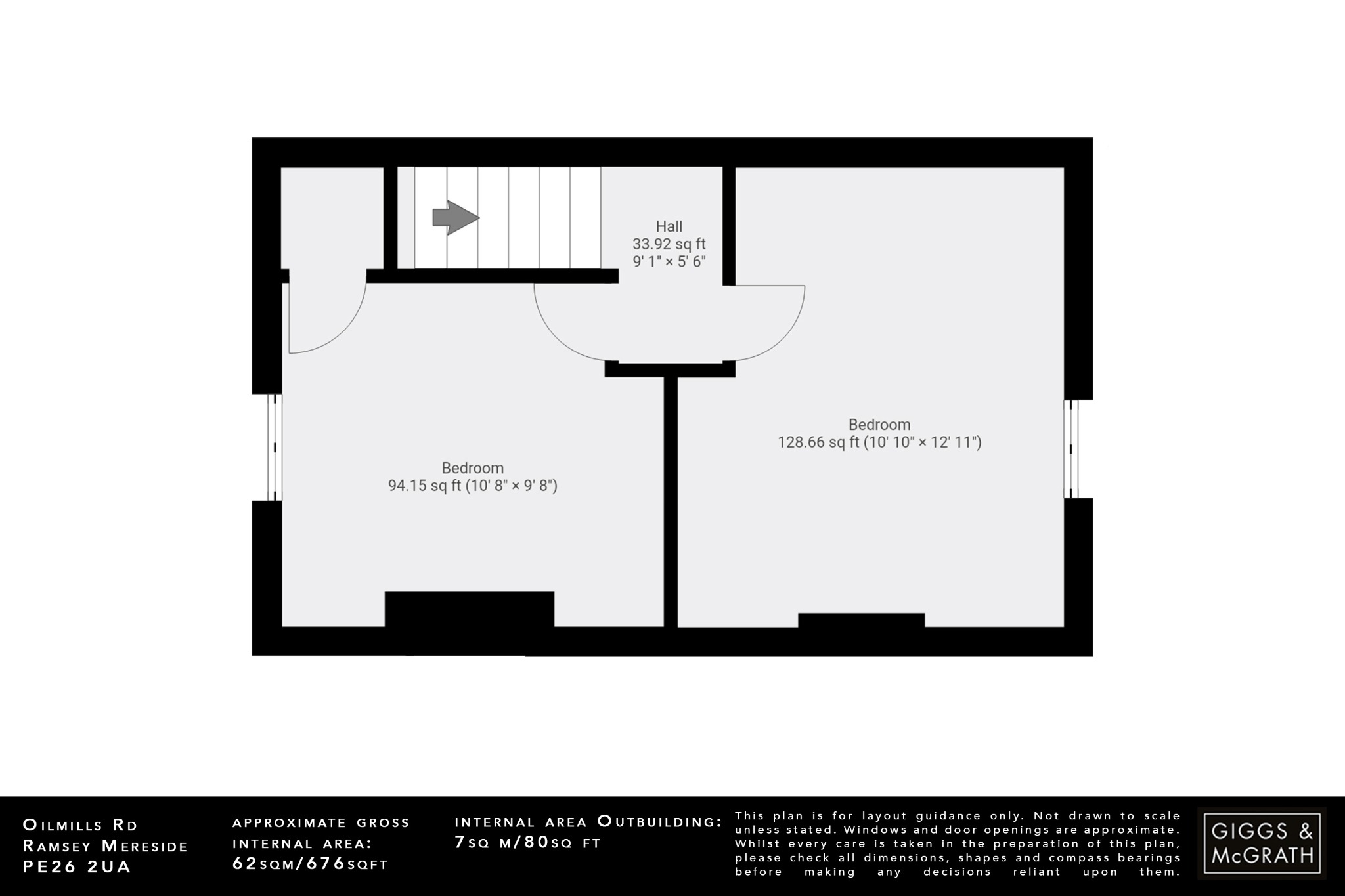 2 bed terraced house for sale in Ramsey Mereside, Huntingdon - Property Floorplan