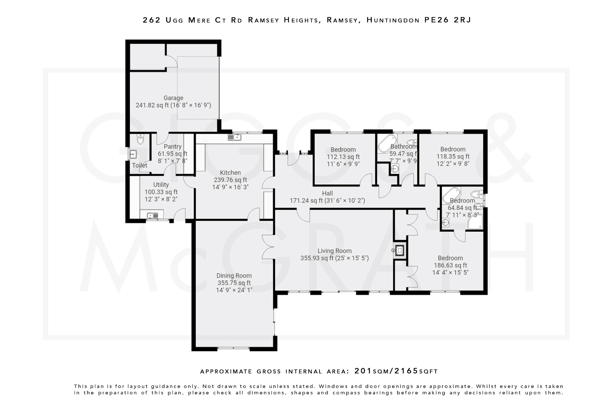 3 bed detached house for sale in Ramsey Heights, Huntingdon - Property Floorplan