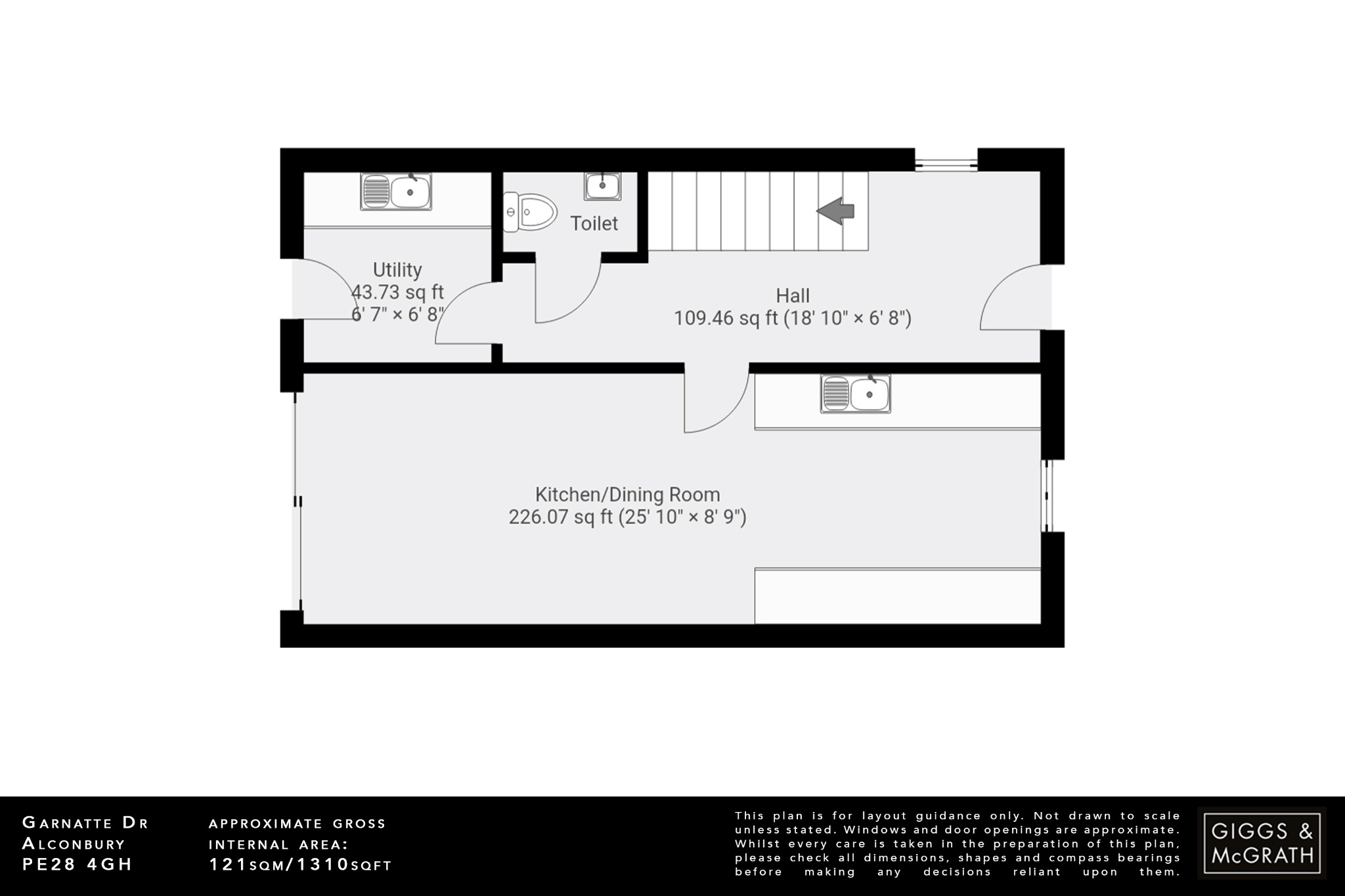 3 bed semi-detached house for sale in Garnatte Drive, Huntingdon - Property Floorplan