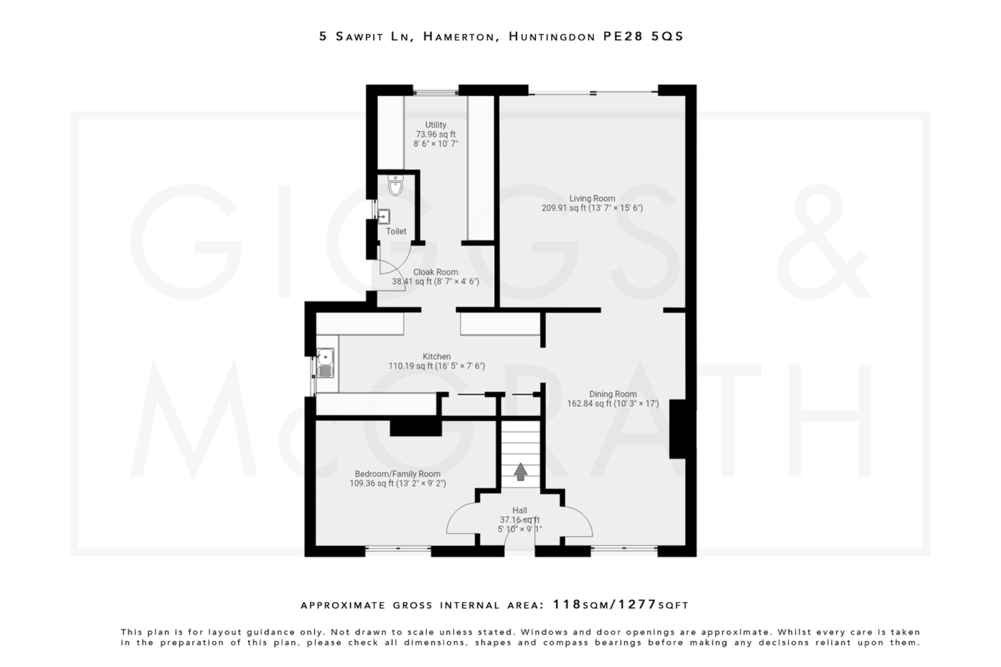 3 bed semi-detached house for sale in Hamerton, Cambridgeshire - Property Floorplan