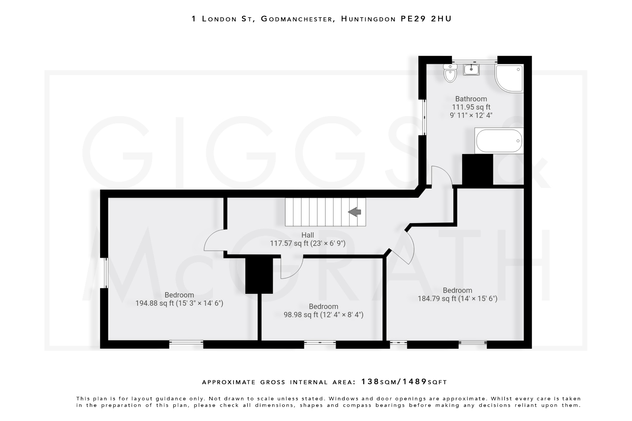 3 bed semi-detached house for sale in London Street, Huntingdon - Property Floorplan