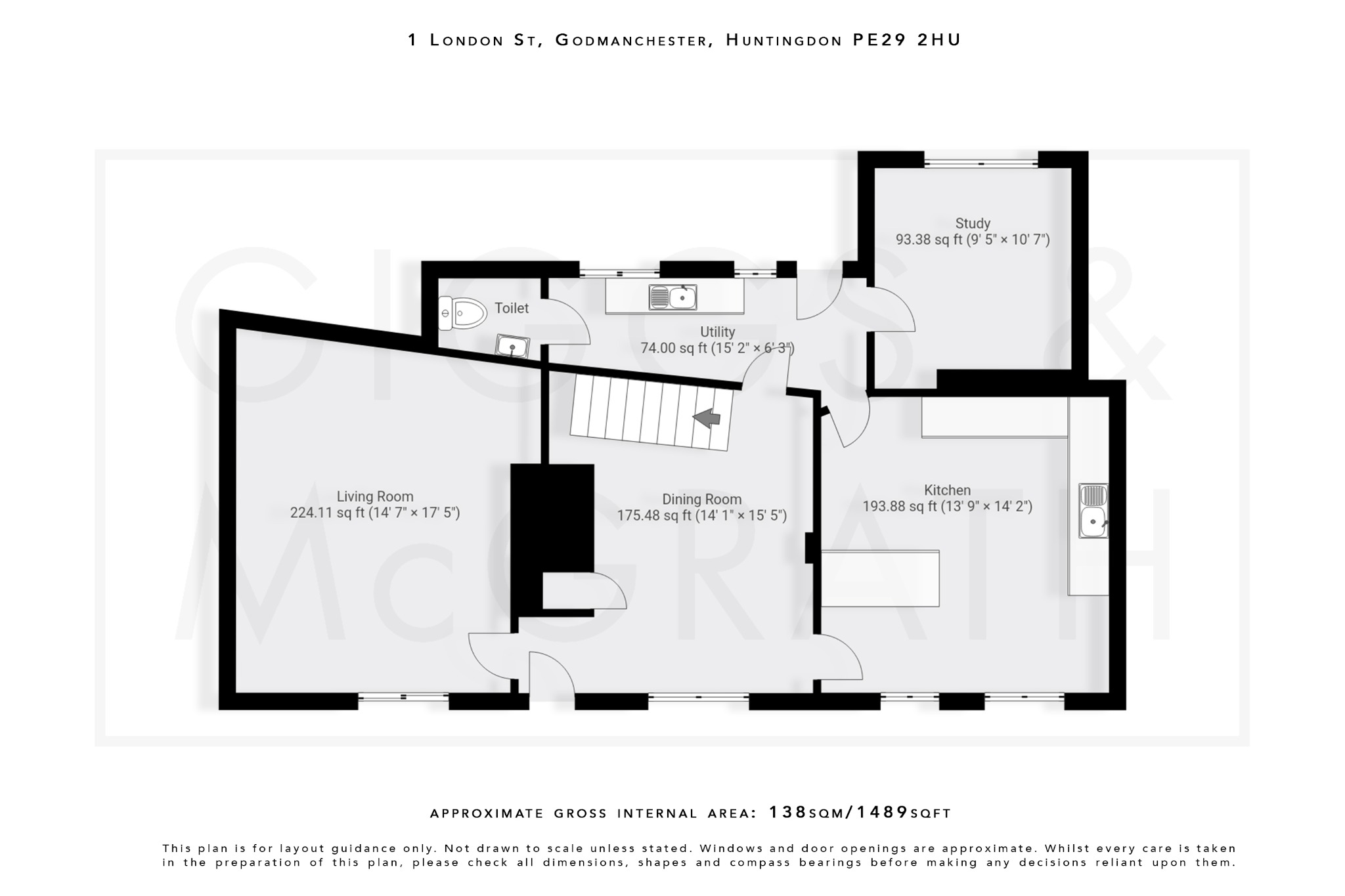 3 bed semi-detached house for sale in London Street, Huntingdon - Property Floorplan