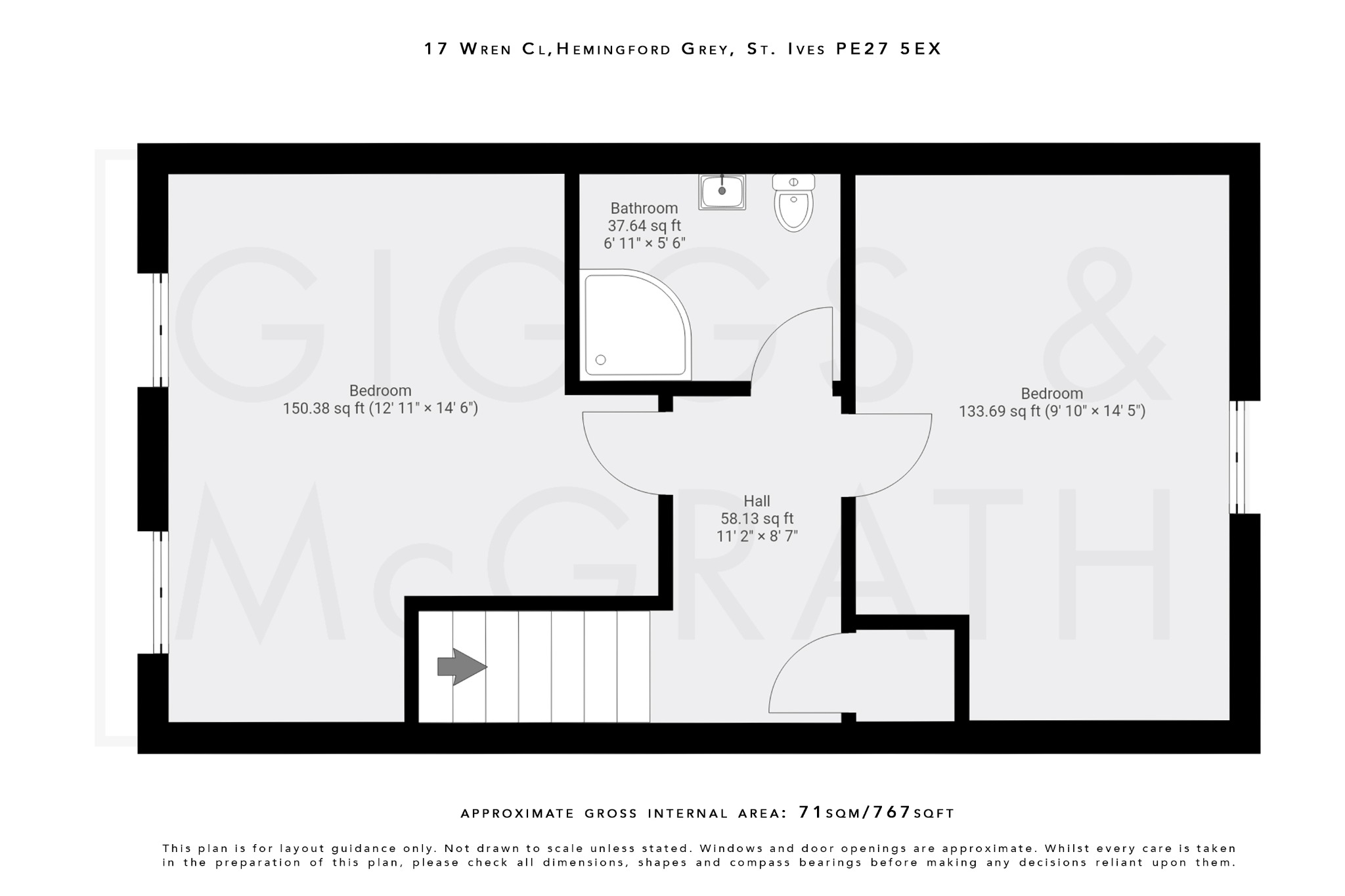 2 bed semi-detached house for sale in Wren Close, St. Ives - Property Floorplan