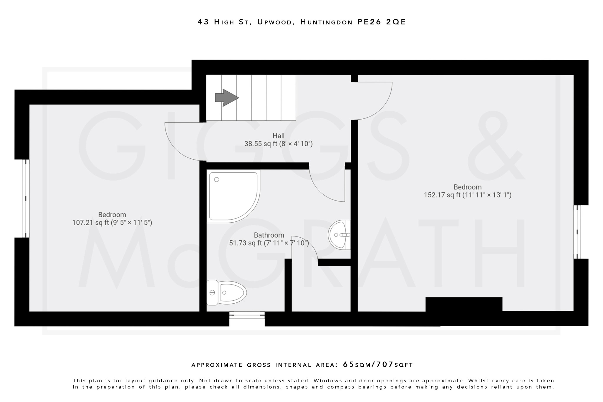 2 bed semi-detached house for sale in Upwood, Huntingdon - Property Floorplan