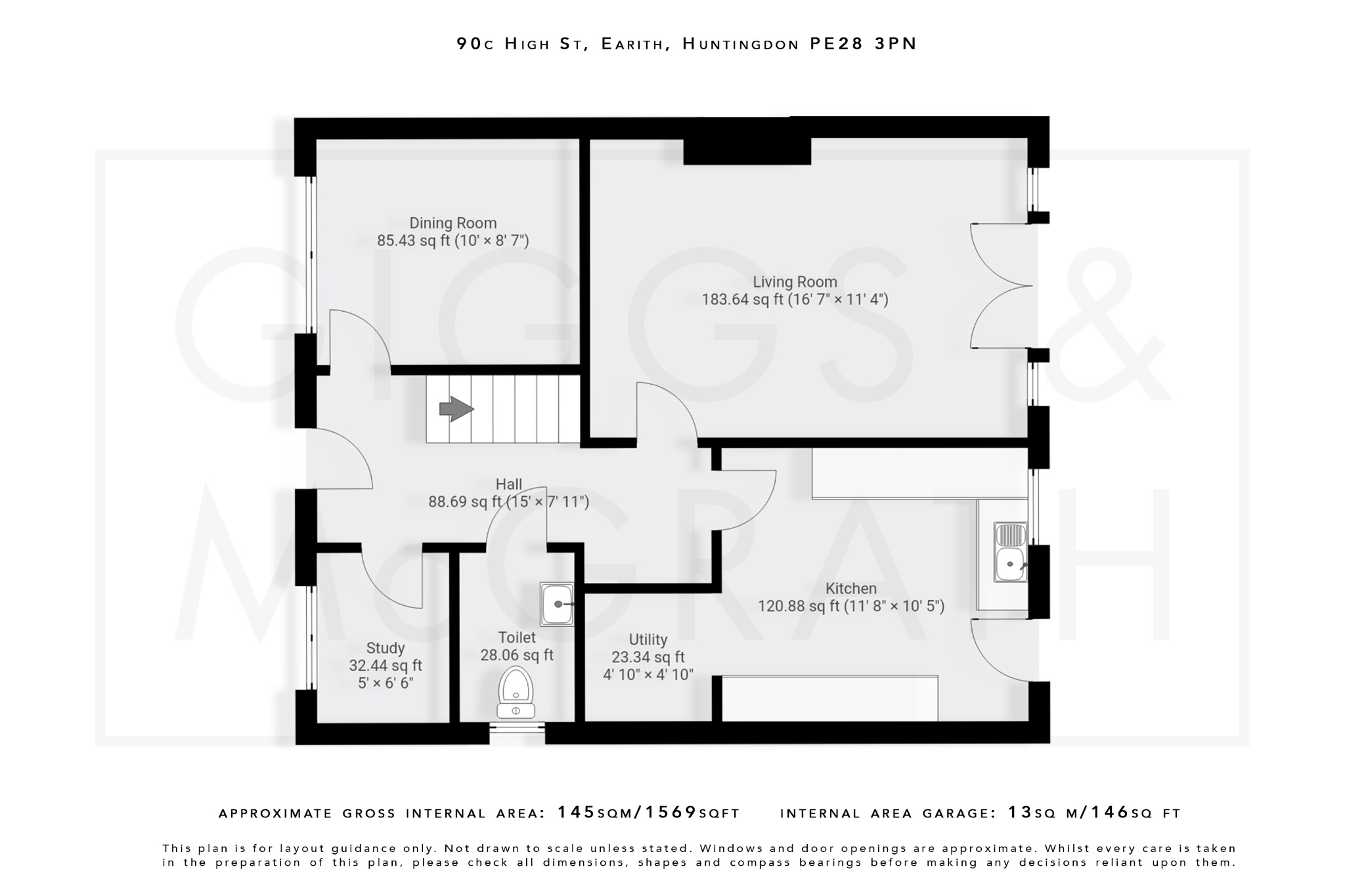 4 bed semi-detached house for sale in Earith, Cambridgeshire - Property Floorplan