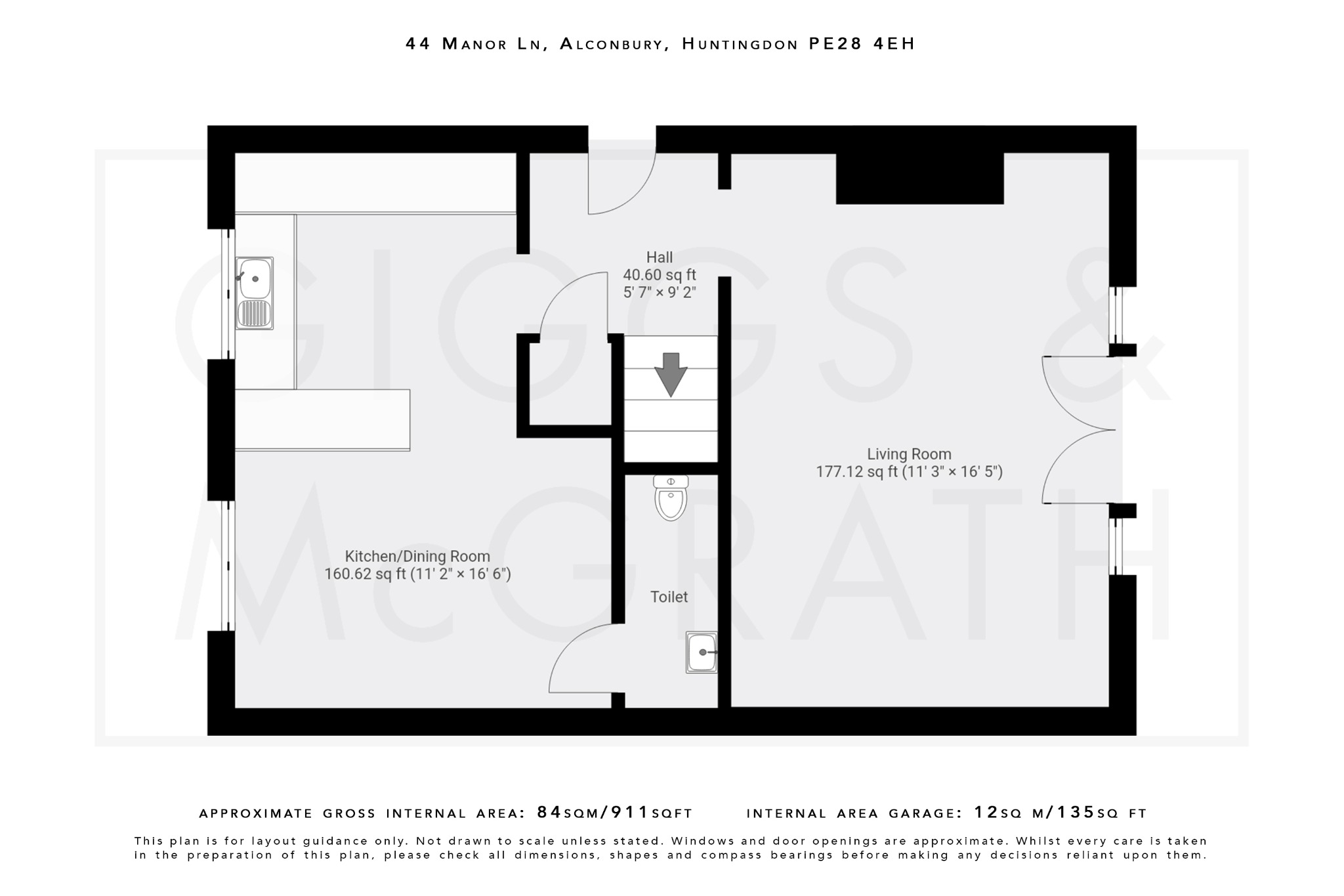 3 bed semi-detached house for sale in Alconbury, Cambridgeshire - Property Floorplan