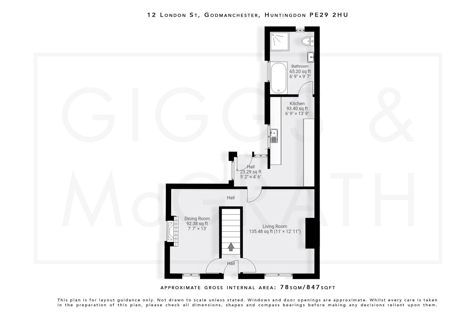 3 bed semi-detached house for sale in London Street, Huntingdon - Property Floorplan