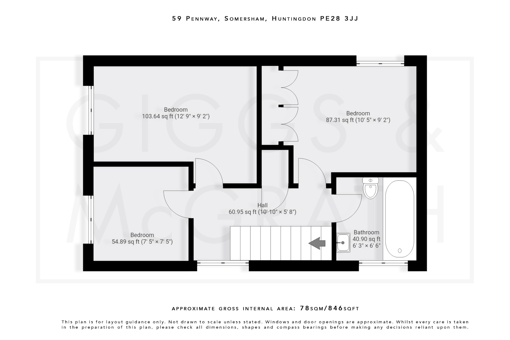 3 bed link detached house for sale in Somersham, Cambridgeshire - Property Floorplan