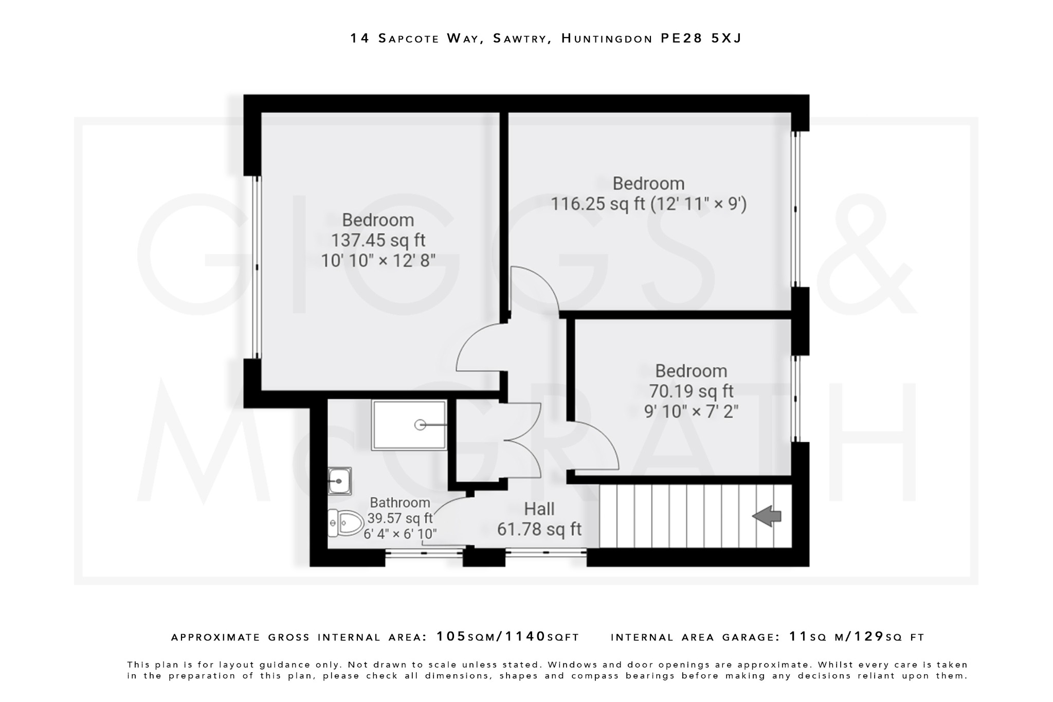 3 bed semi-detached house for sale in Sawtry, Cambridgeshire - Property Floorplan