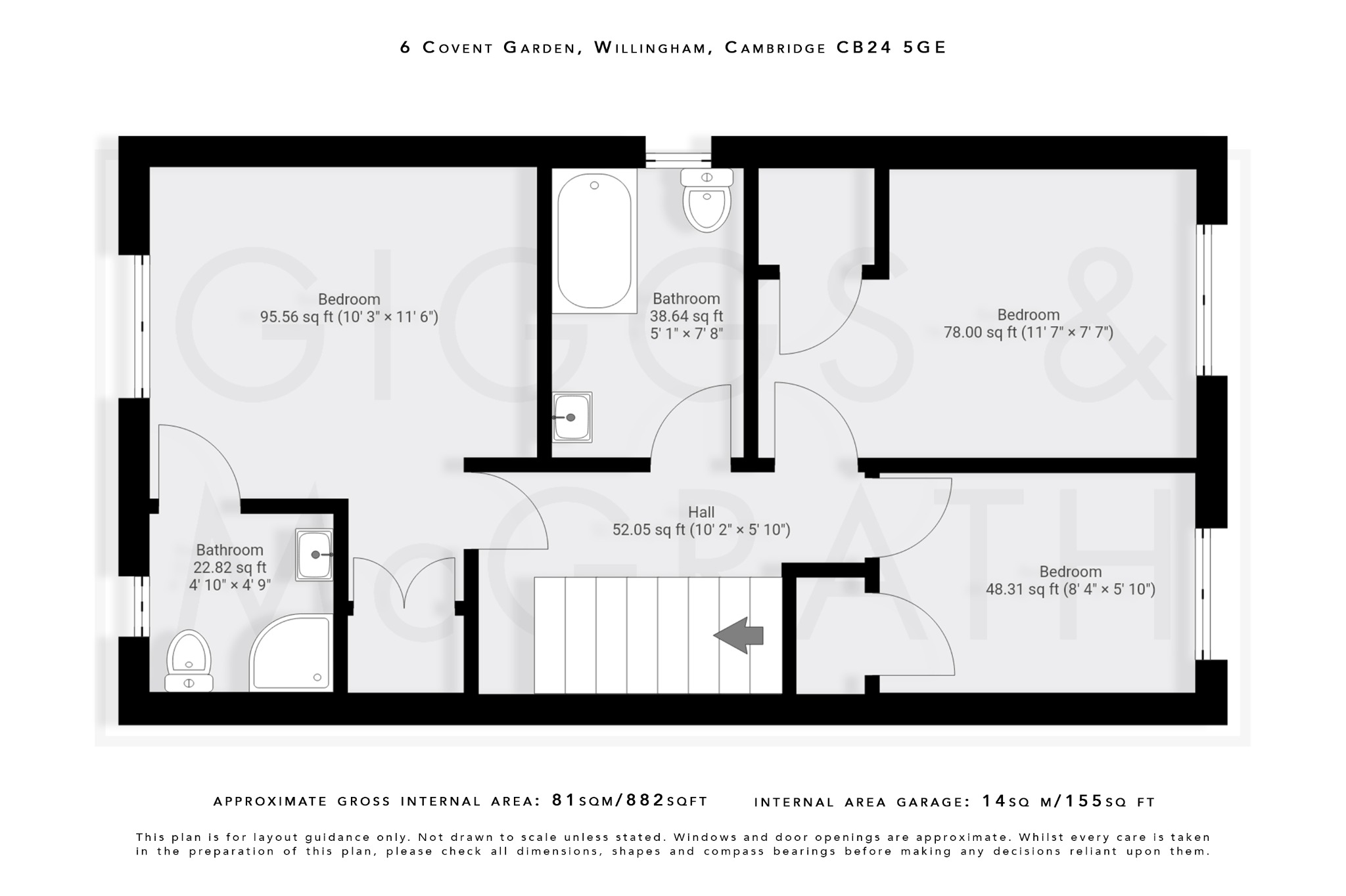 3 bed end of terrace house for sale in Willingham, Cambridgeshire - Property Floorplan