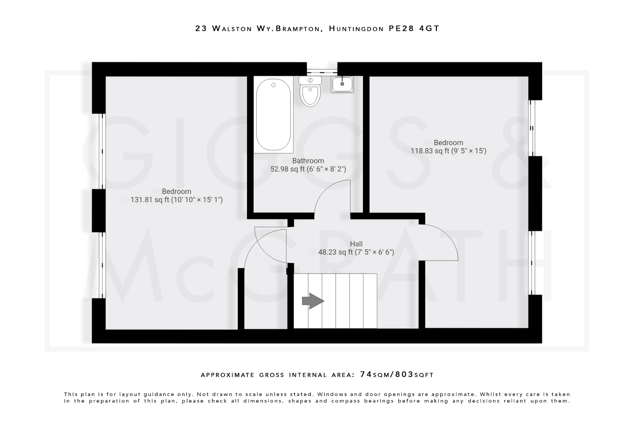 2 bed semi-detached house for sale in Brampton, Cambridgeshire - Property Floorplan