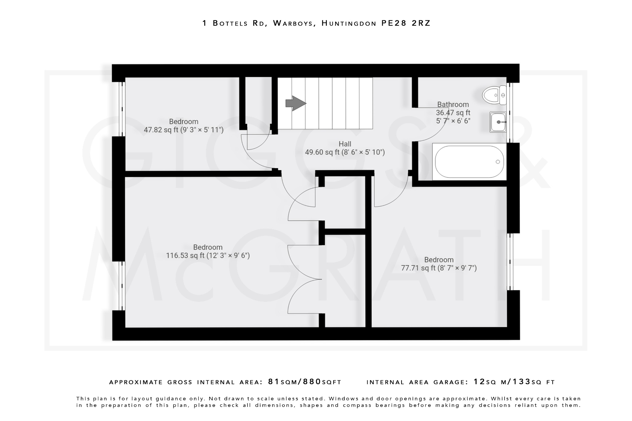 3 bed semi-detached house for sale in Bottels Road, Huntingdon - Property Floorplan
