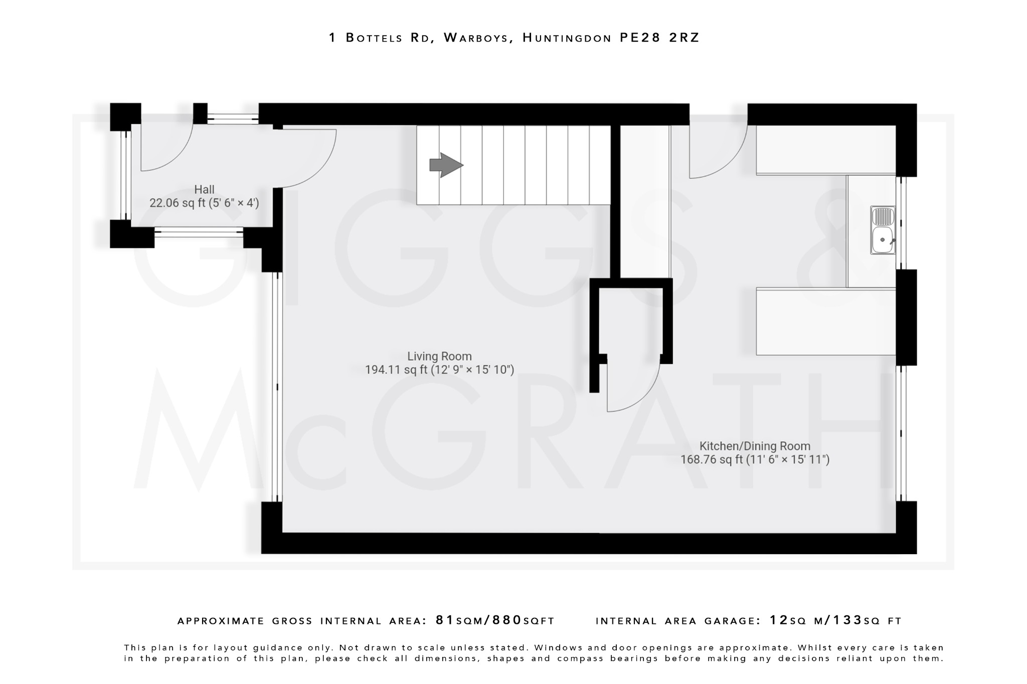 3 bed semi-detached house for sale in Bottels Road, Huntingdon - Property Floorplan