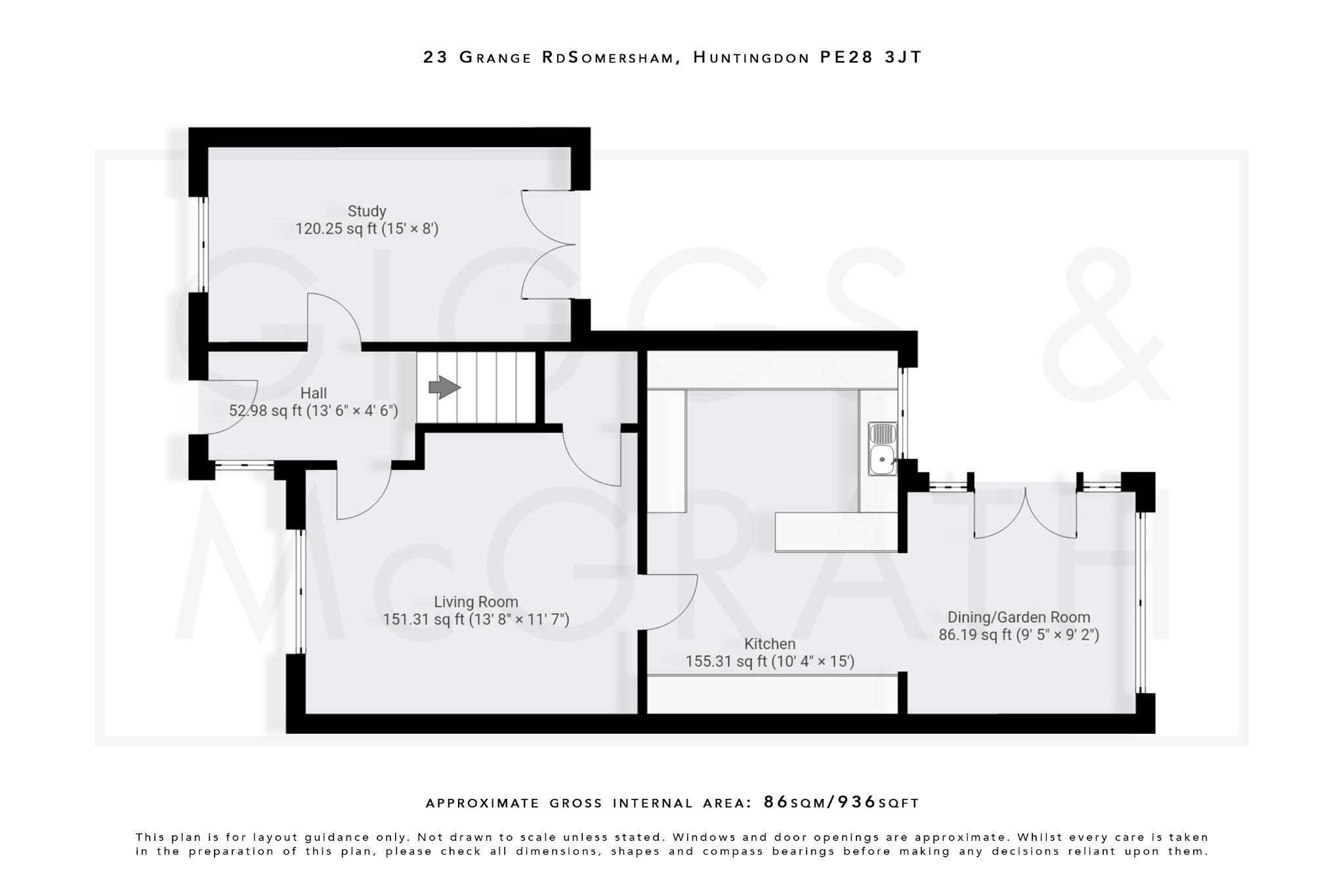 3 bed link detached house for sale in Somersham, Cambridgeshire - Property Floorplan