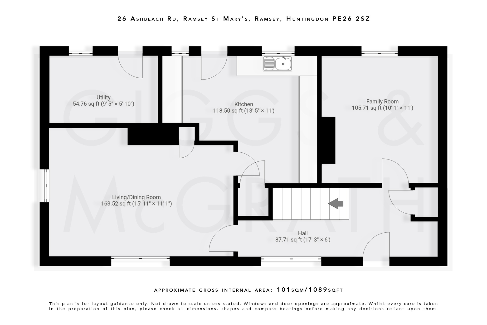 3 bed semi-detached house for sale in Ramsey St. Marys, Huntingdon - Property Floorplan
