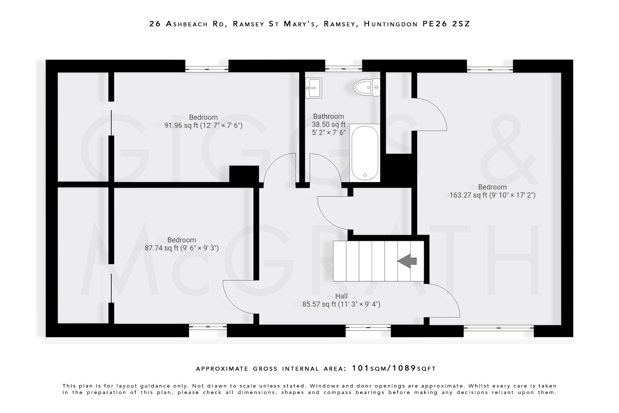 3 bed semi-detached house for sale in Ramsey St. Marys, Huntingdon - Property Floorplan