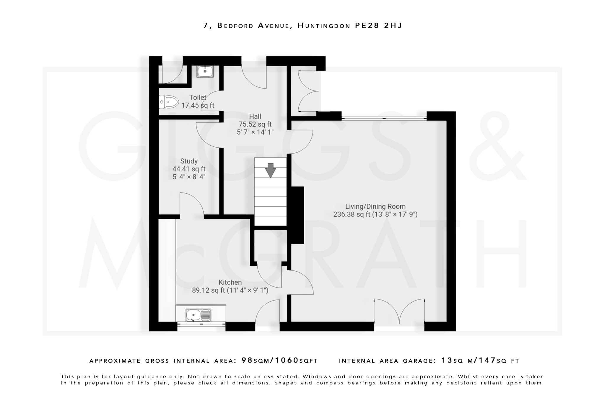 3 bed end of terrace house for sale in Wyton, Cambridgeshire - Property Floorplan