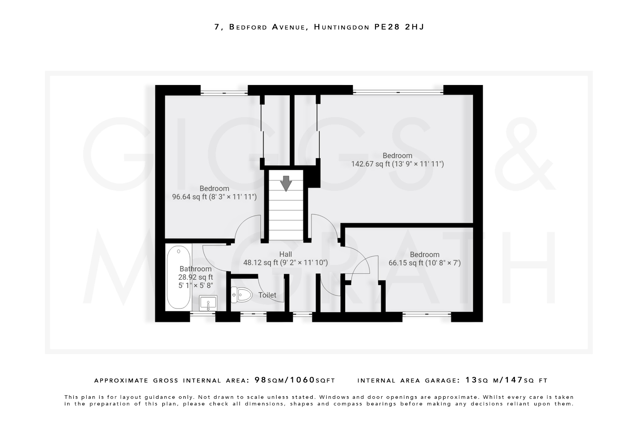 3 bed end of terrace house for sale in Wyton, Cambridgeshire - Property Floorplan