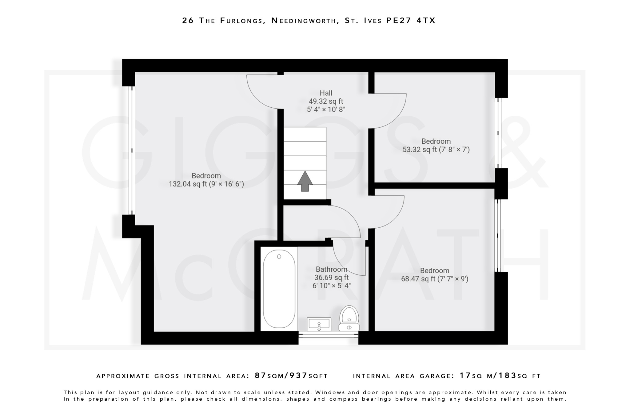 3 bed semi-detached house for sale in The Furlongs, Cambridgeshire - Property Floorplan