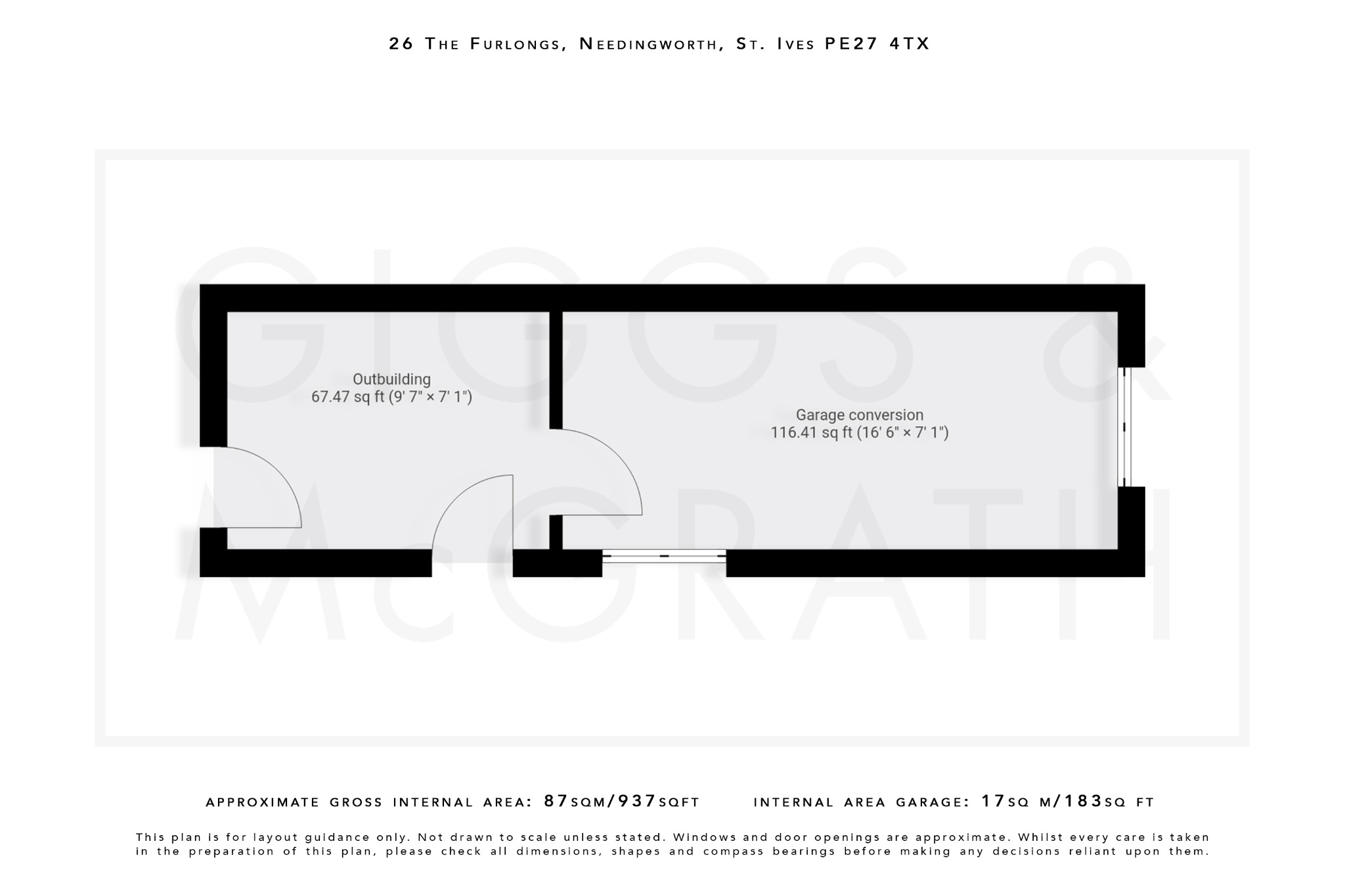 3 bed semi-detached house for sale in The Furlongs, Cambridgeshire - Property Floorplan