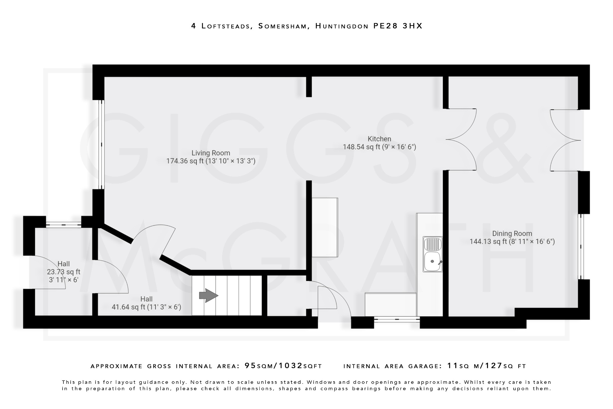3 bed detached house for sale in Loftsteads, Huntingdon - Property Floorplan