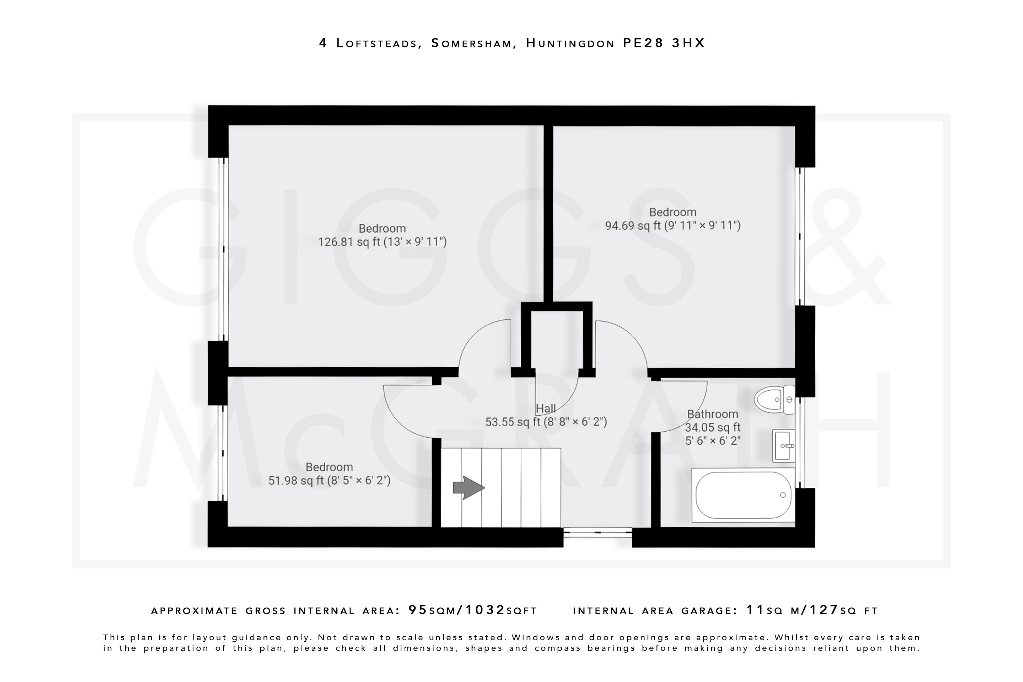 3 bed detached house for sale in Loftsteads, Huntingdon - Property Floorplan