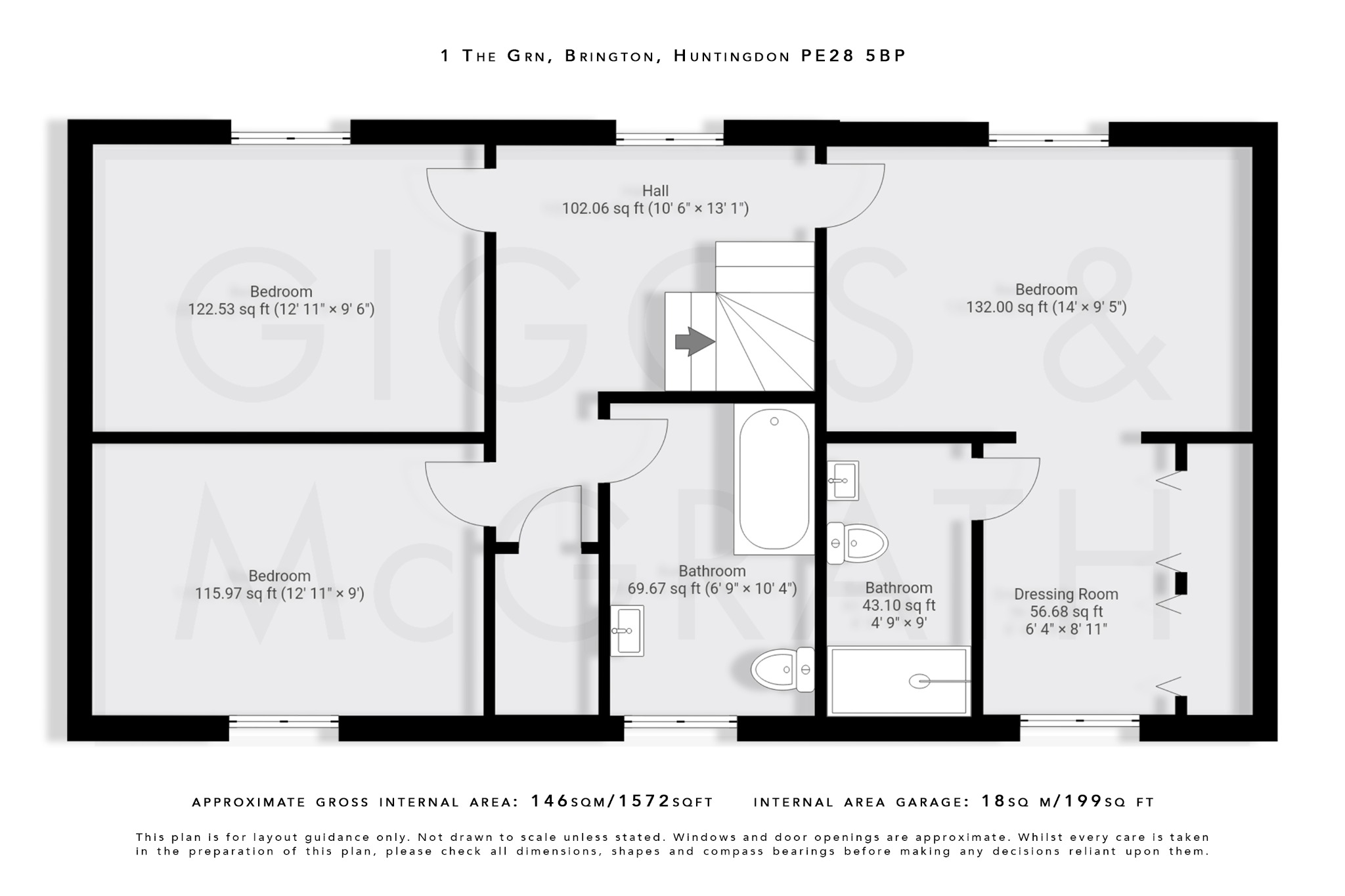 3 bed detached house for sale in The Green, Huntingdon - Property Floorplan