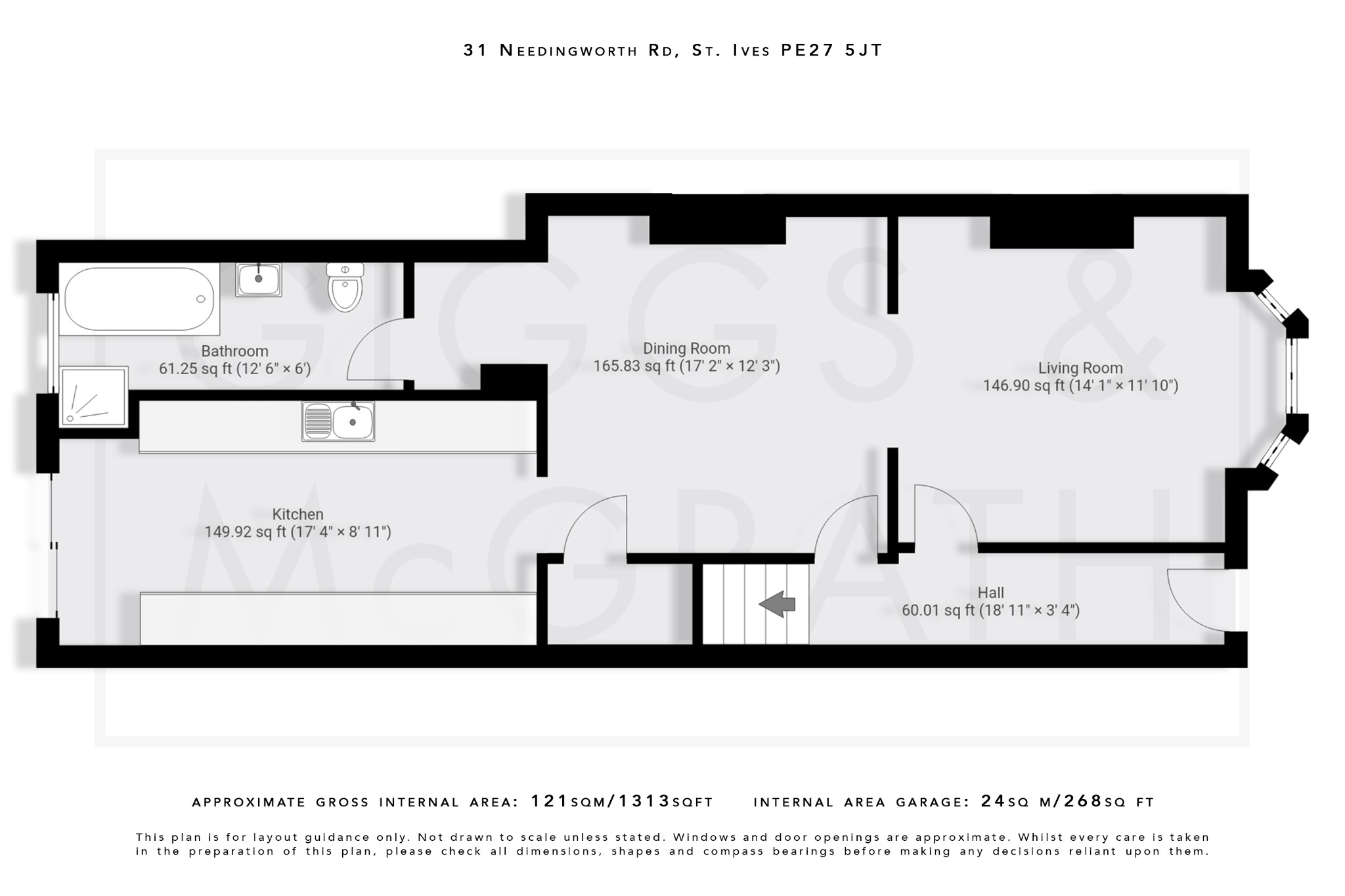 3 bed terraced house for sale in Needingworth Road, St Ives - Property Floorplan