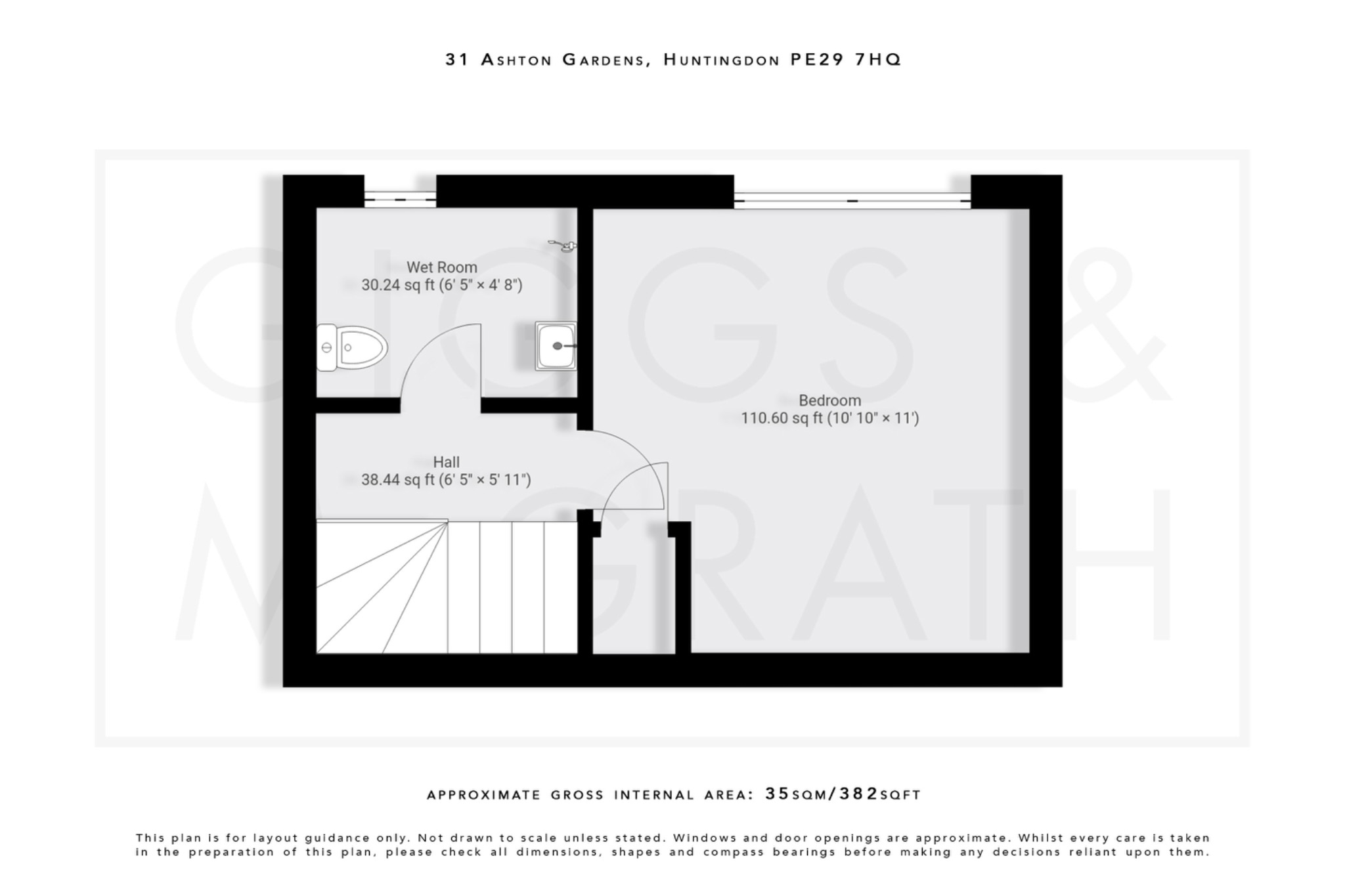1 bed end of terrace house for sale in Ashton Gardens, Huntingdon - Property Floorplan