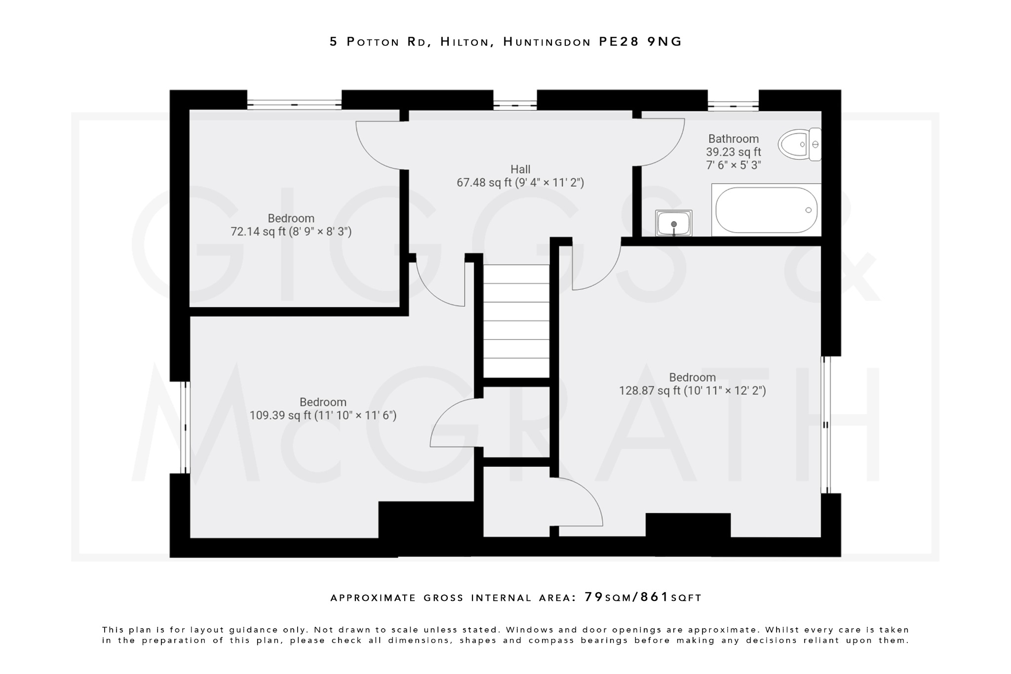 3 bed semi-detached house for sale in Potton Road, Cambridgeshire - Property Floorplan