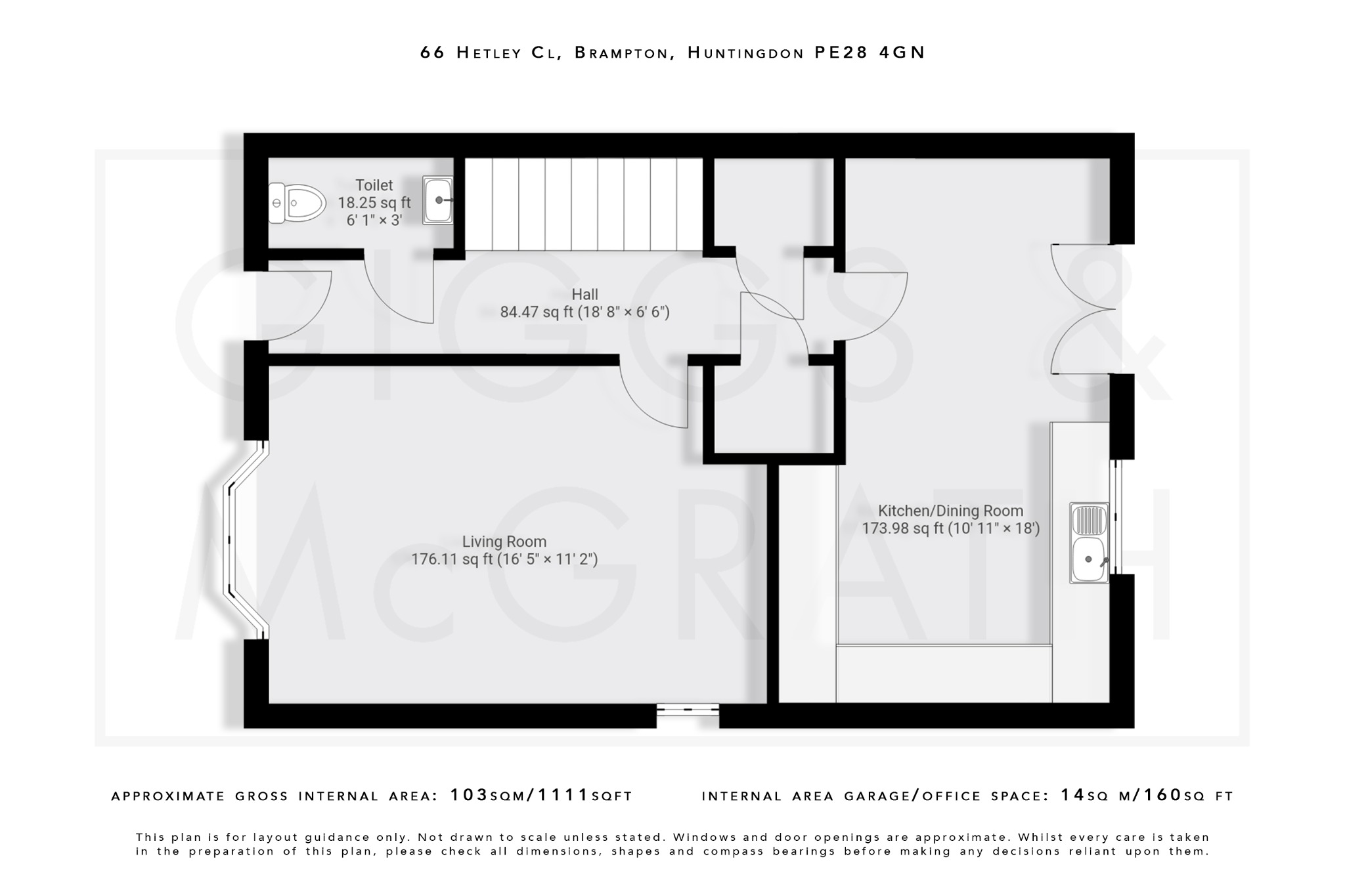 3 bed semi-detached house for sale in Hetley Close, Huntingdon - Property Floorplan