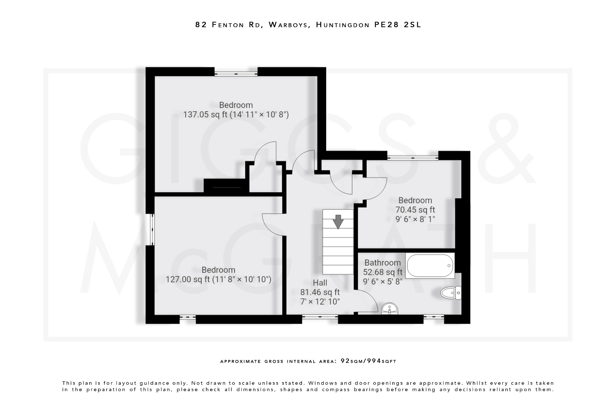 3 bed semi-detached house for sale in Fenton Road, Huntingdon - Property Floorplan