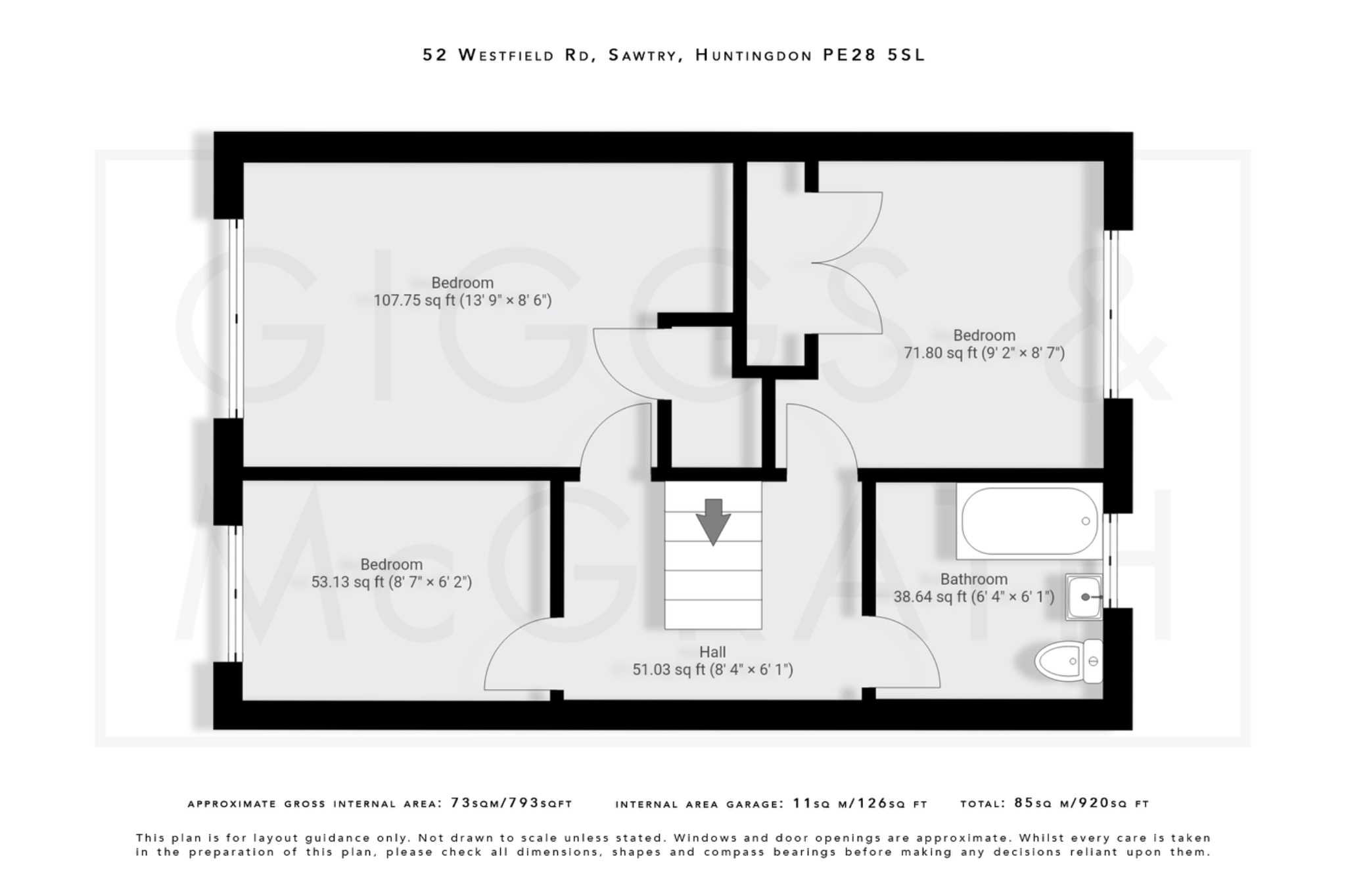 3 bed semi-detached house for sale in Westfield Road, Huntingdon - Property Floorplan