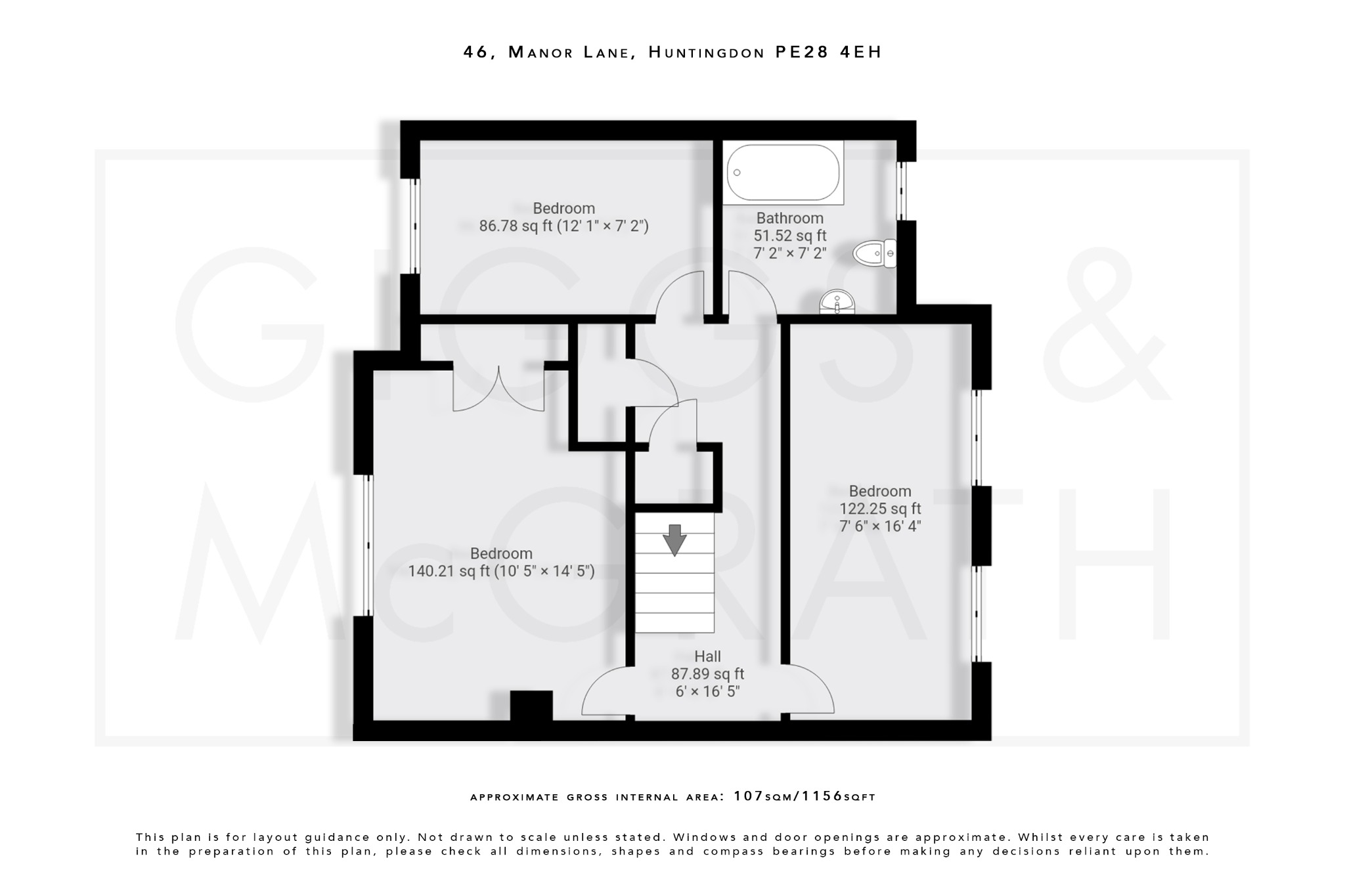 3 bed semi-detached house for sale in Manor Lane, Huntingdon - Property Floorplan