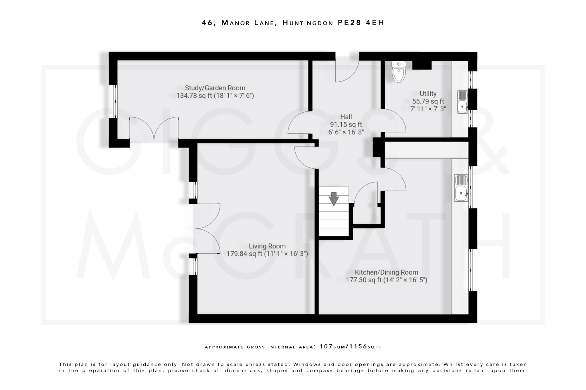 3 bed semi-detached house for sale in Manor Lane, Huntingdon - Property Floorplan