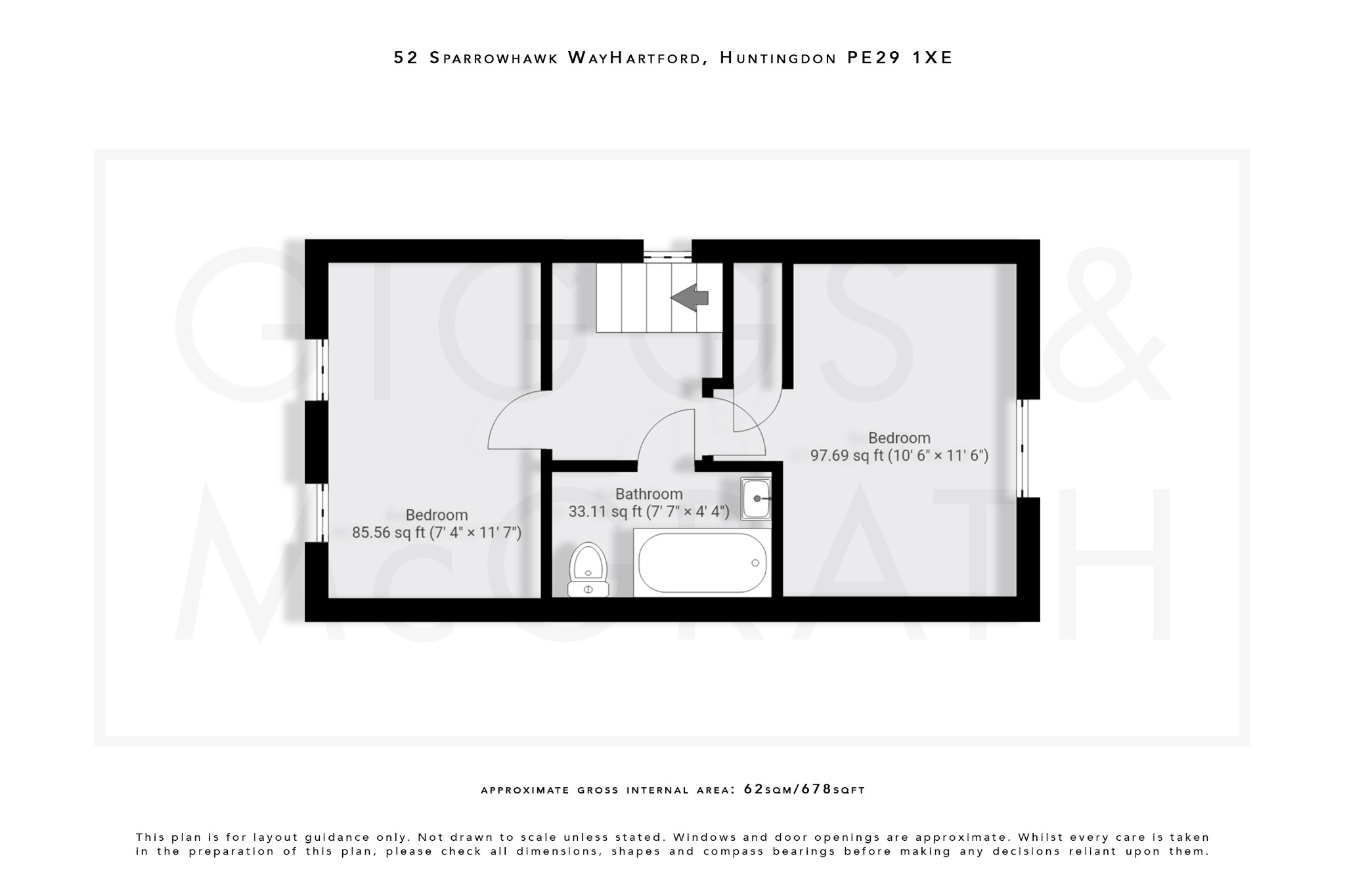 2 bed end of terrace house for sale in Sparrowhawk Way, Cambridgeshire - Property Floorplan