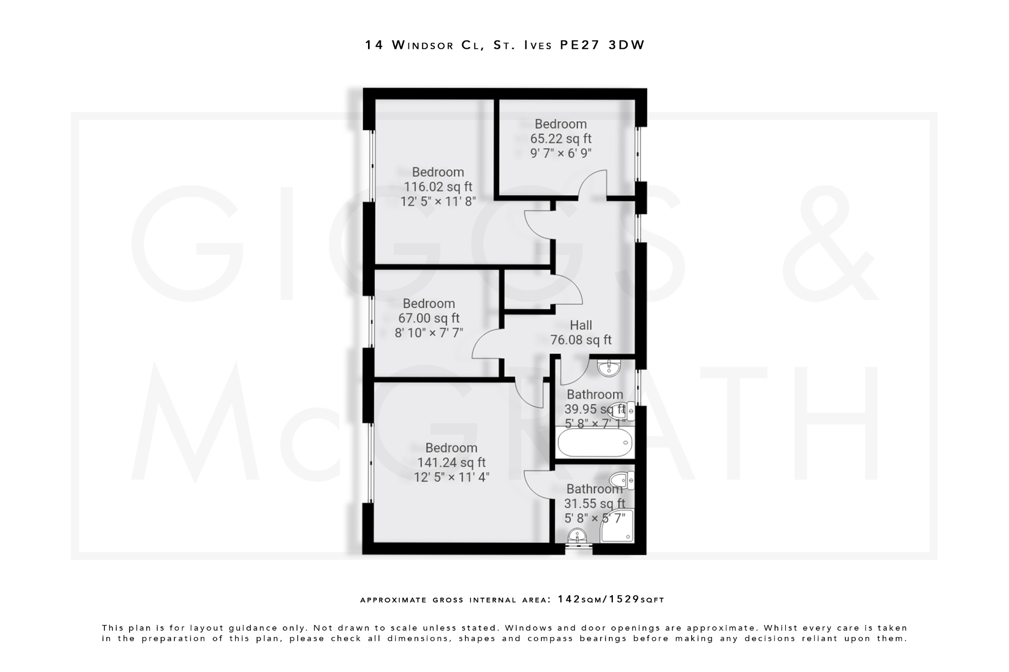 4 bed detached house for sale in Windsor Close, St Ives - Property Floorplan